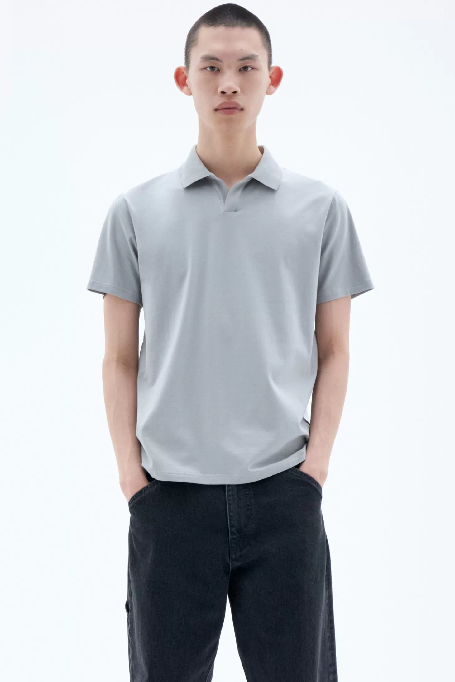 Stretch Cotton Polo T-Shirt