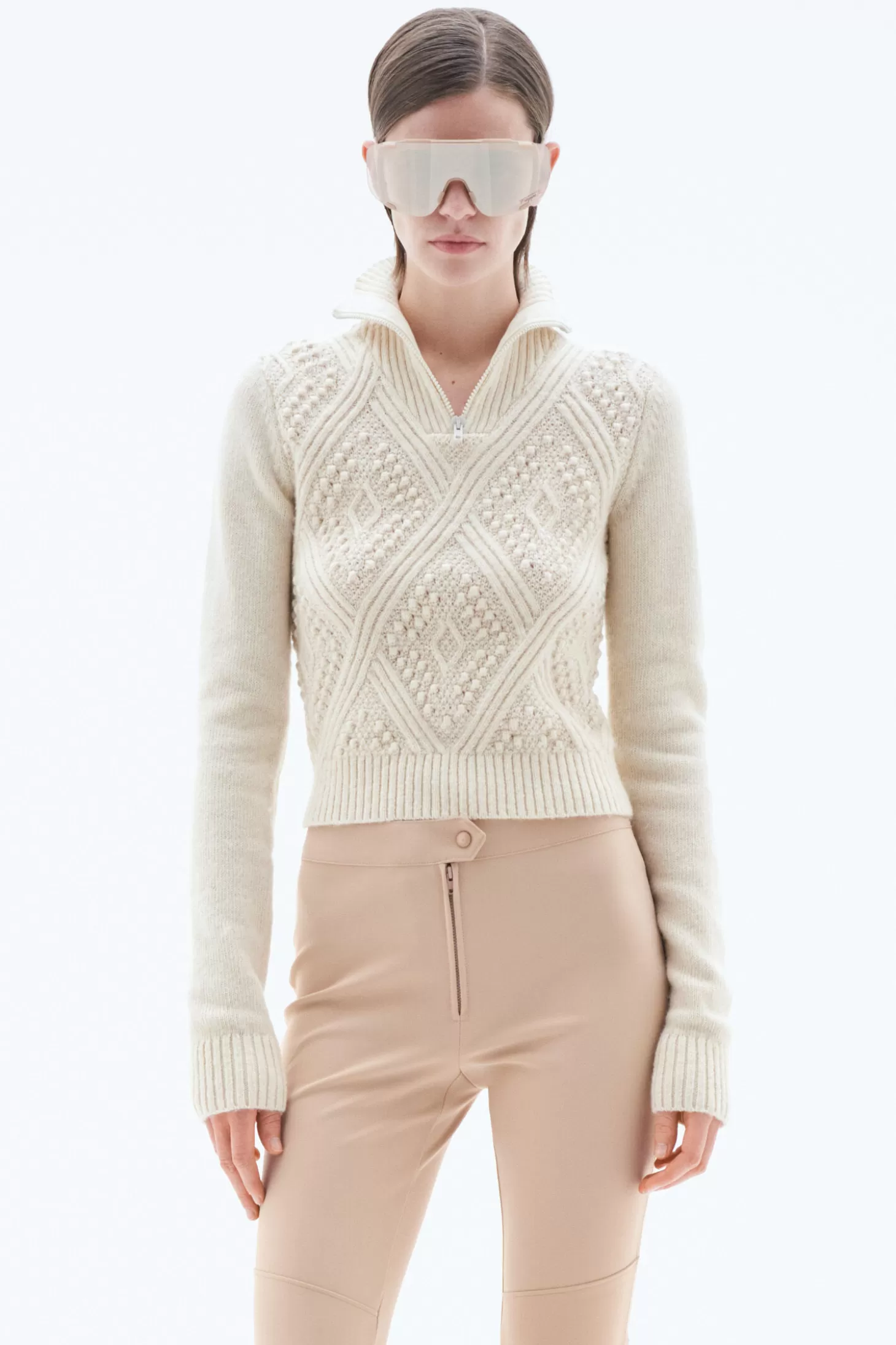 Filippa K Argyle Zip Sweater-Woman Knitwear