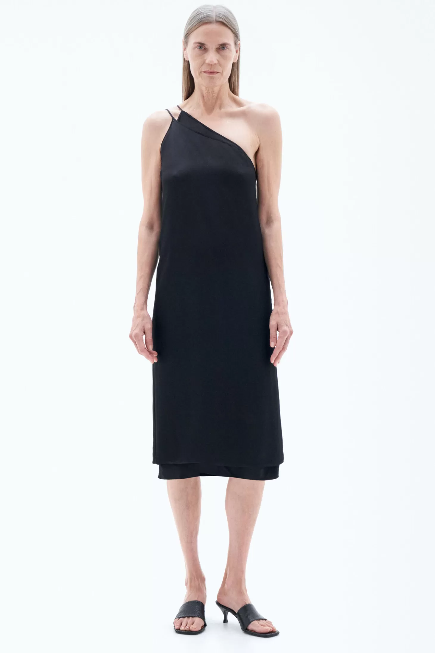 Filippa K Asymmetric Seersucker Dress-Woman Dresses