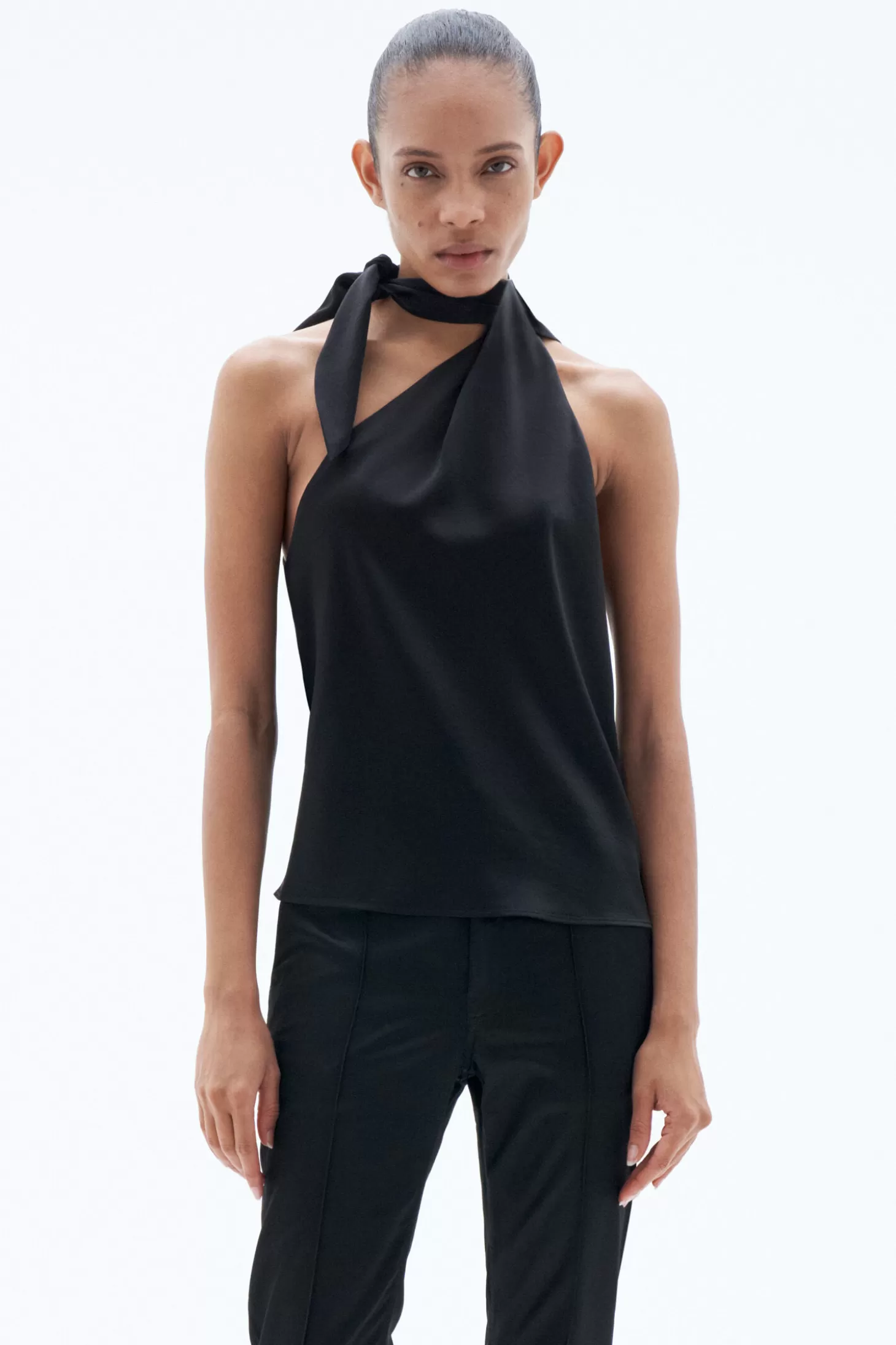 Filippa K Asymmetric Tie Neck Tank-Woman Shirts & Blouses | Tops