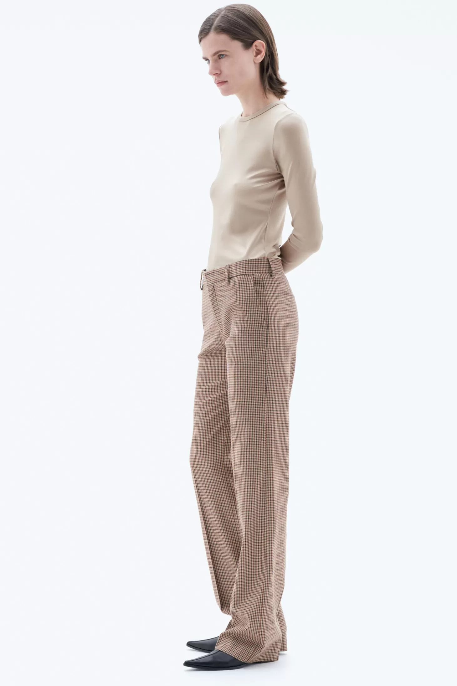 Filippa K Bootcut Check Trousers-Woman Tailoring | Trousers