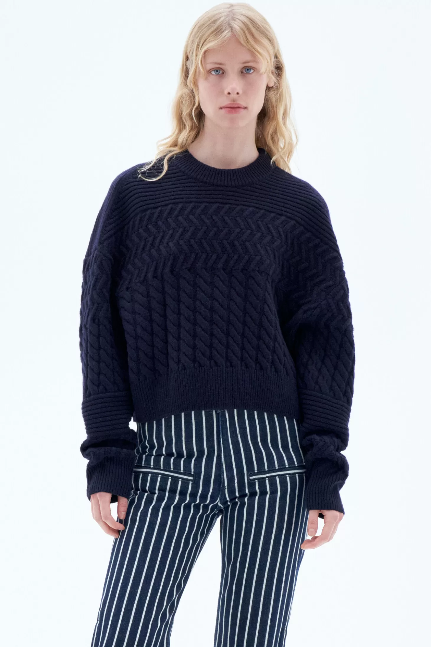 Filippa K Boxy Braided Sweater-Woman Knitwear