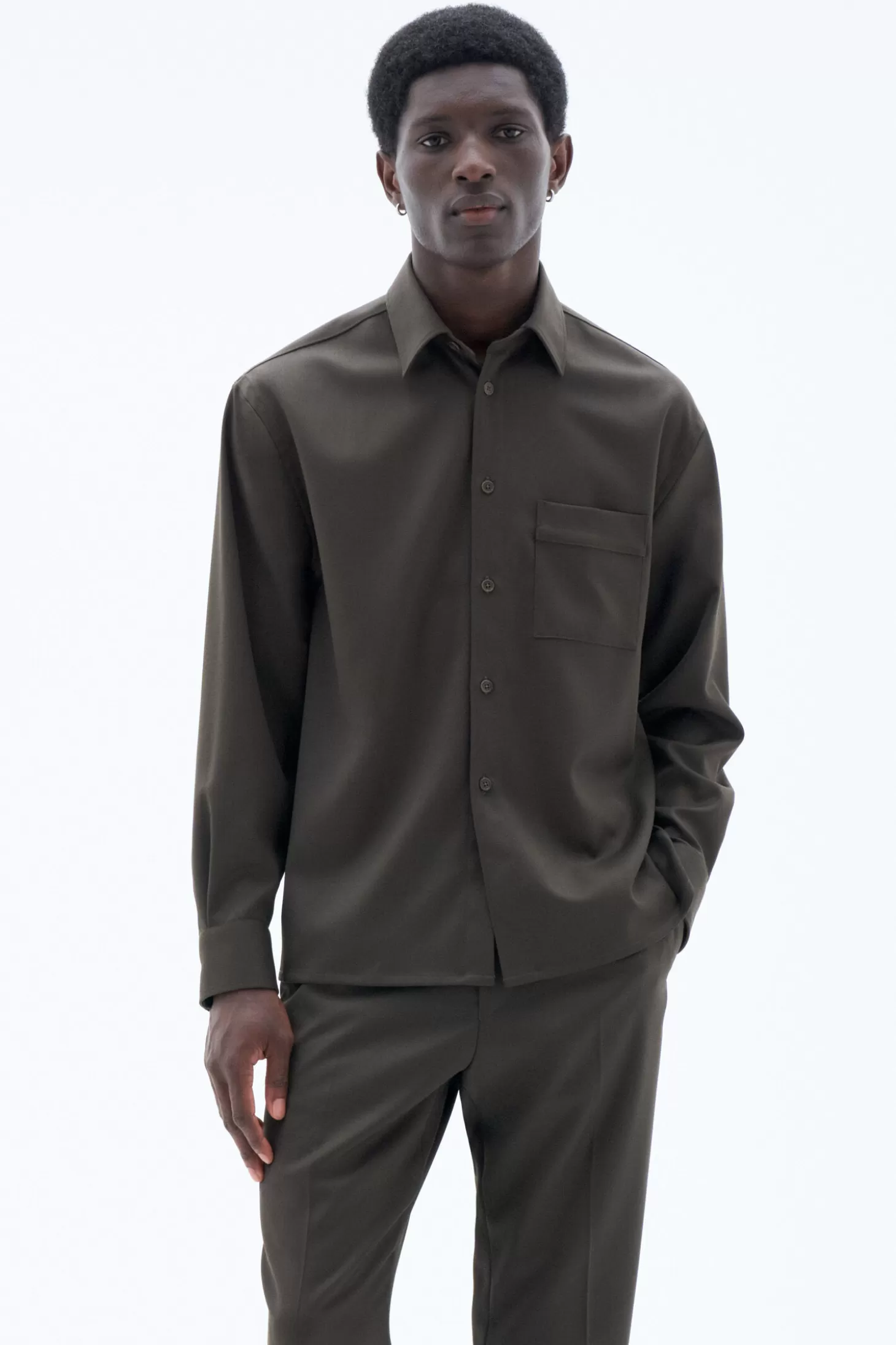 Filippa K Boxy Wool Twill Shirt-Man/Woman Bestsellers | Shirts