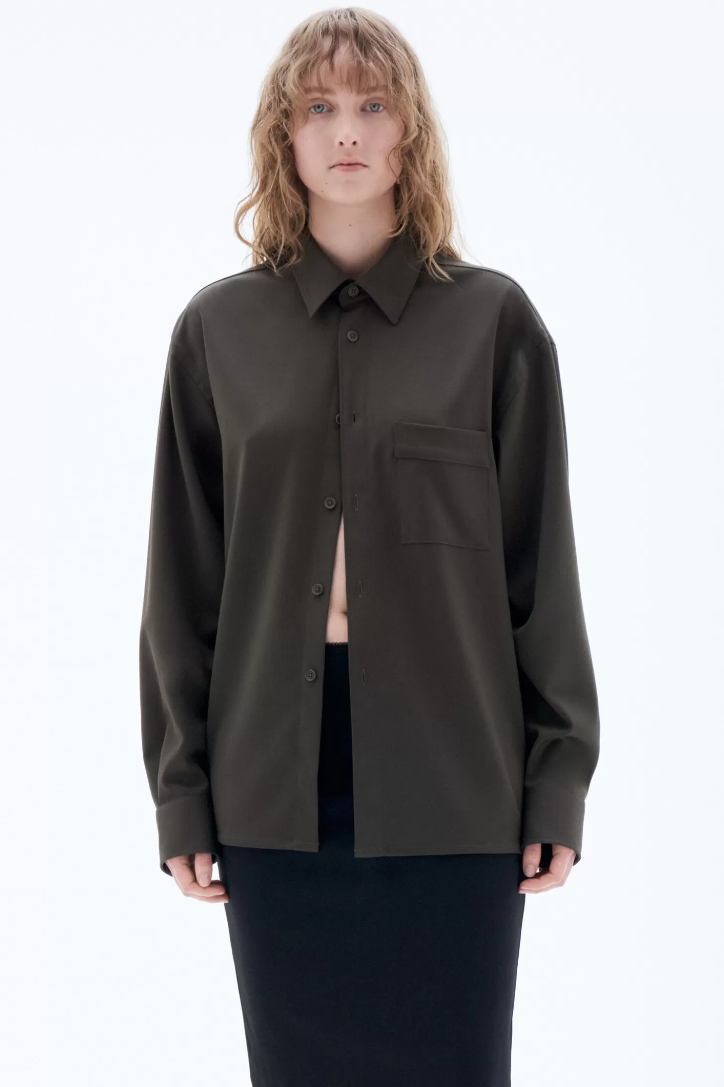 Filippa K Boxy Wool Twill Shirt-Man/Woman Bestsellers | Shirts