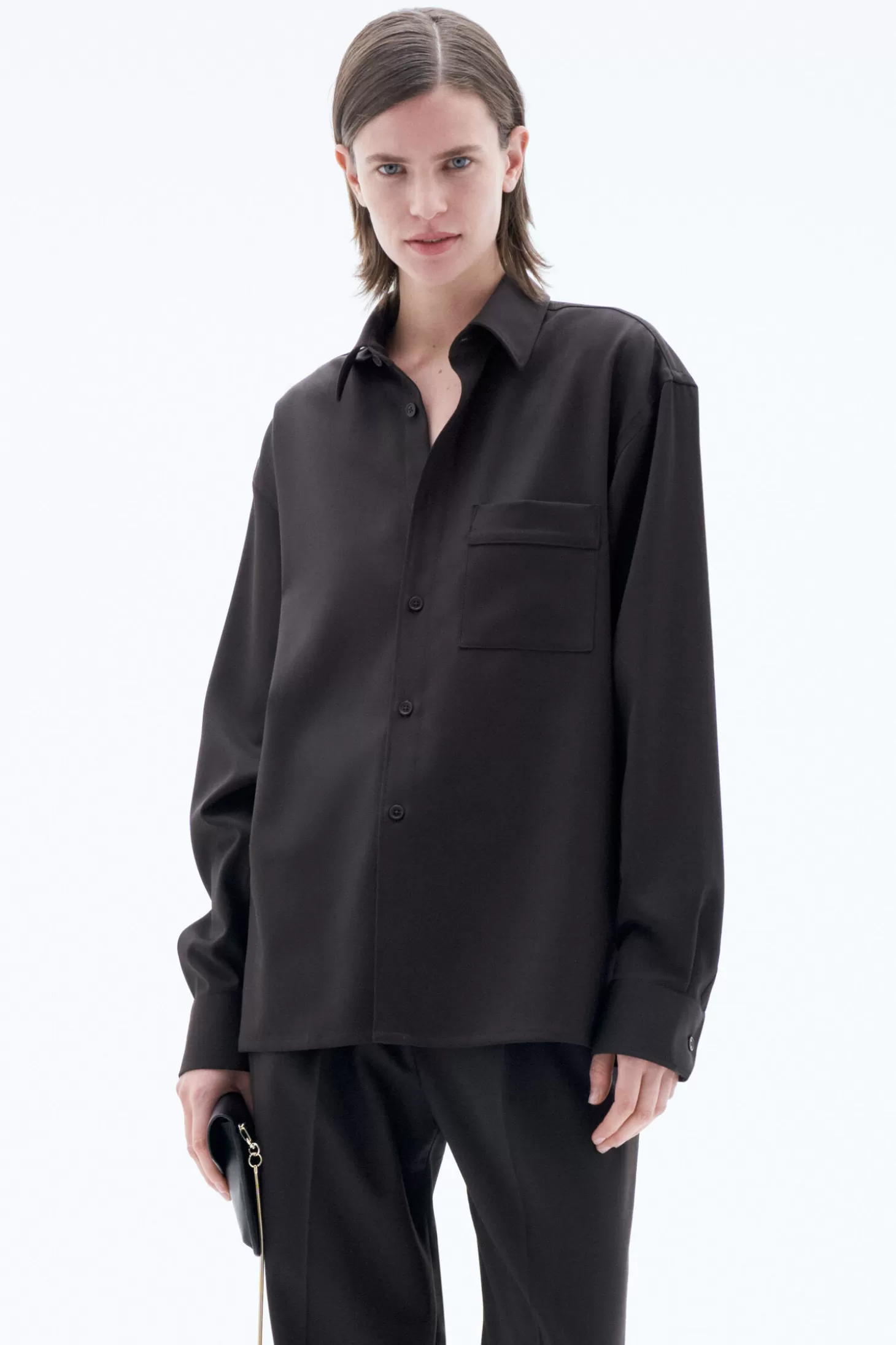 Filippa K Boxy Wool Twill Shirt-Man/Woman Shirts | Shirts & Blouses