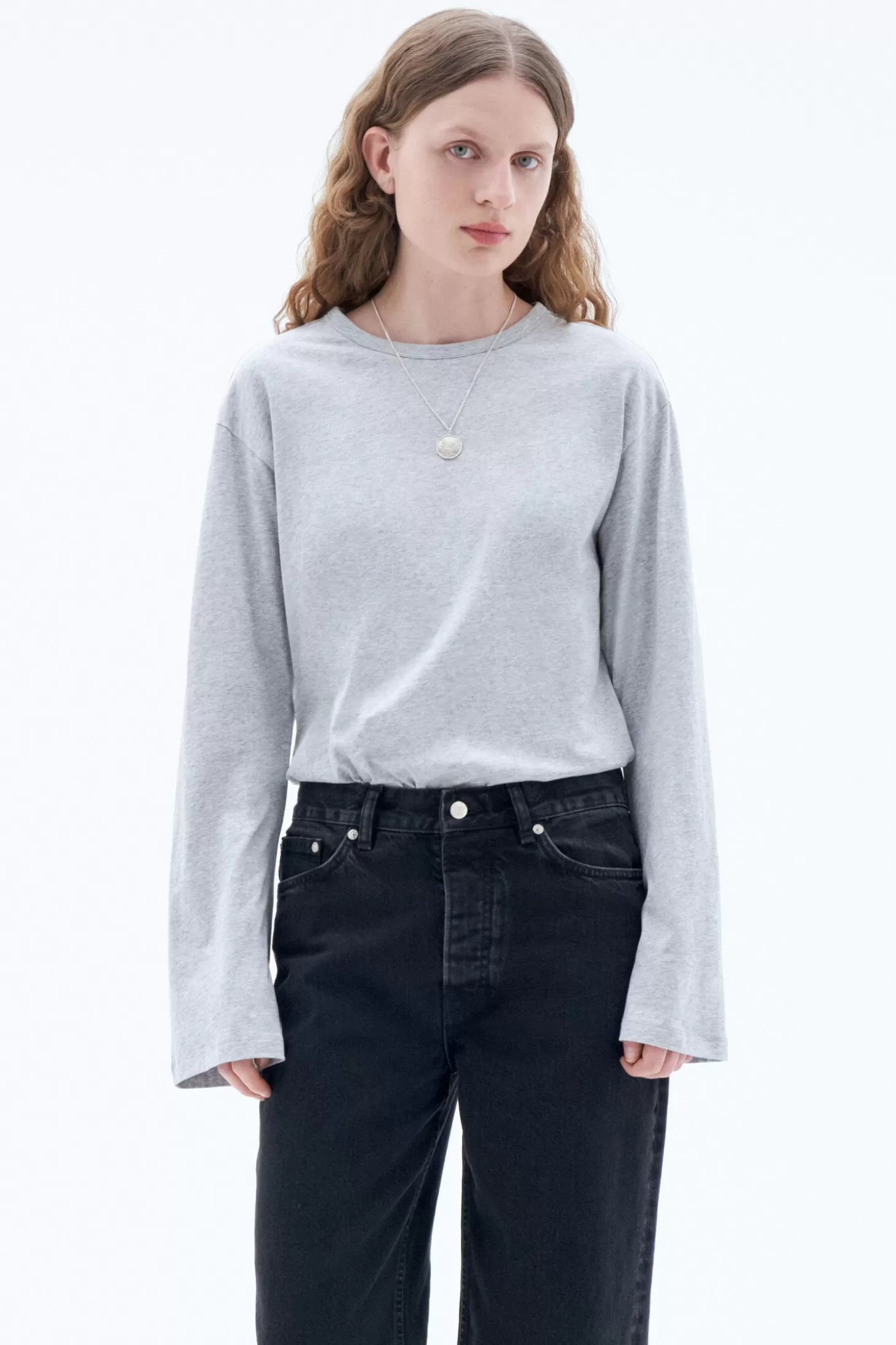 Filippa K Cotton Longsleeve Top-Woman Tops