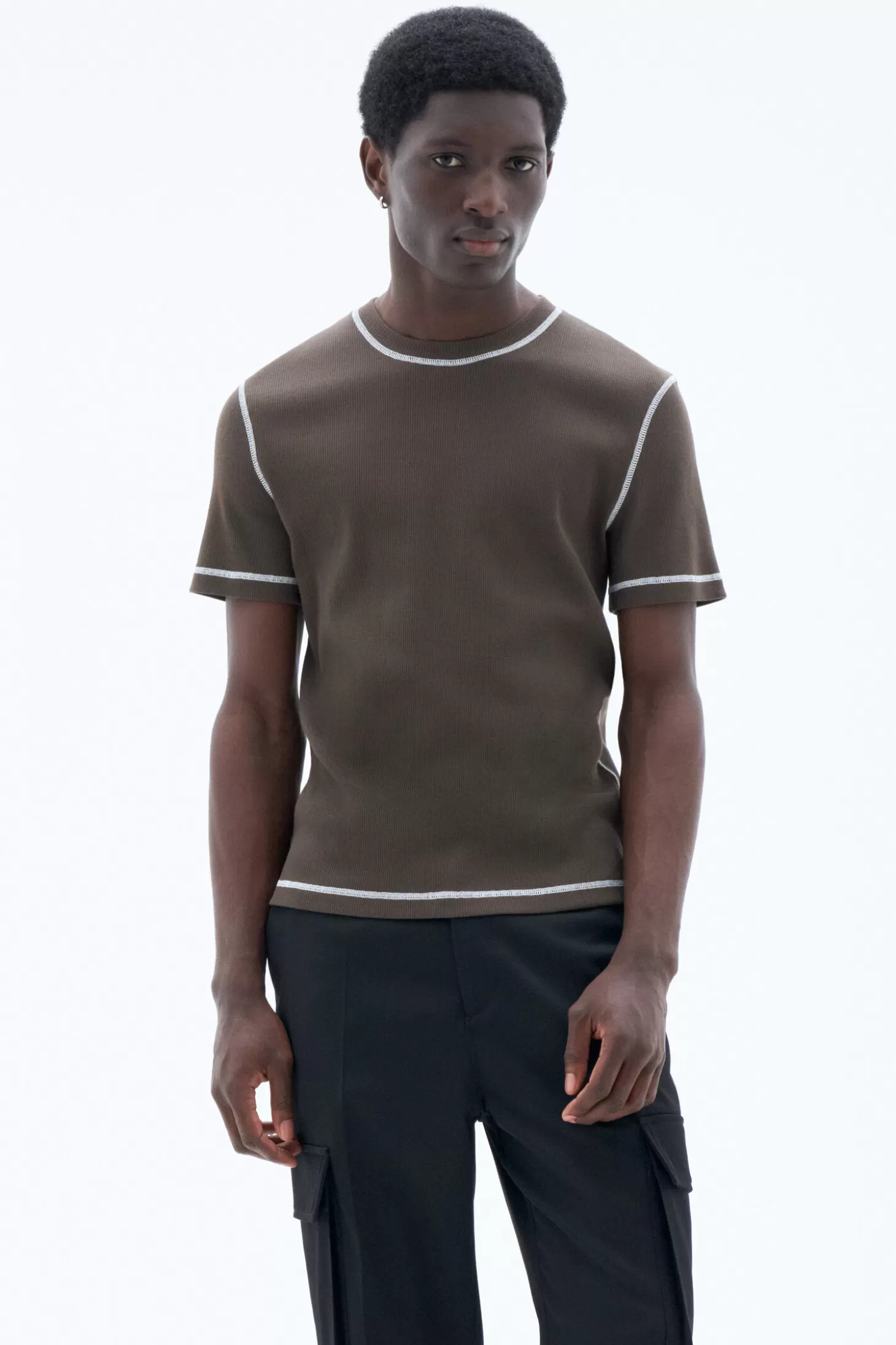 Filippa K Cotton Rib Tee-Man T-Shirts