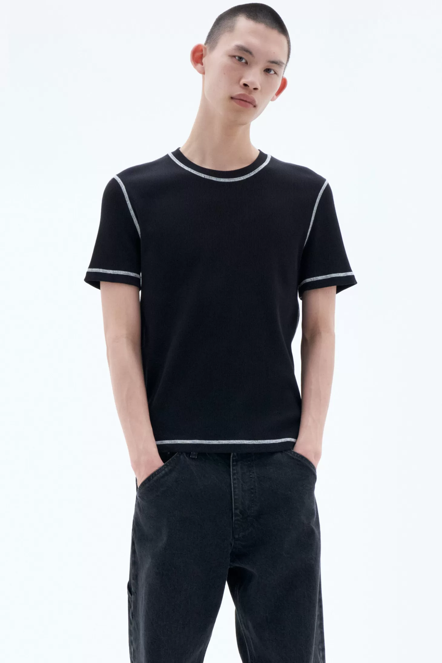 Filippa K Cotton Rib Tee-Man T-Shirts