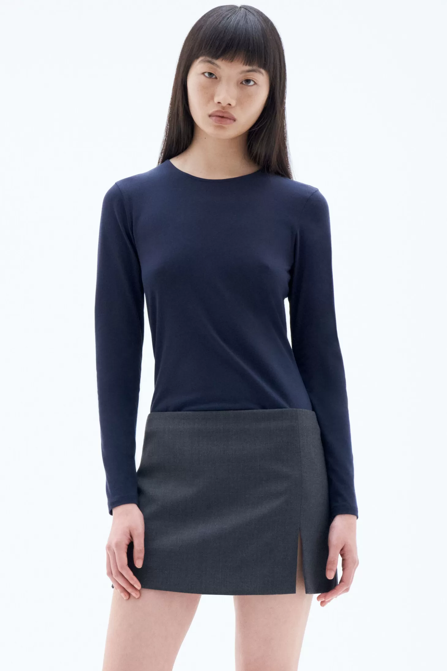 Filippa K Cotton Stretch Long Sleeve-Woman Tops