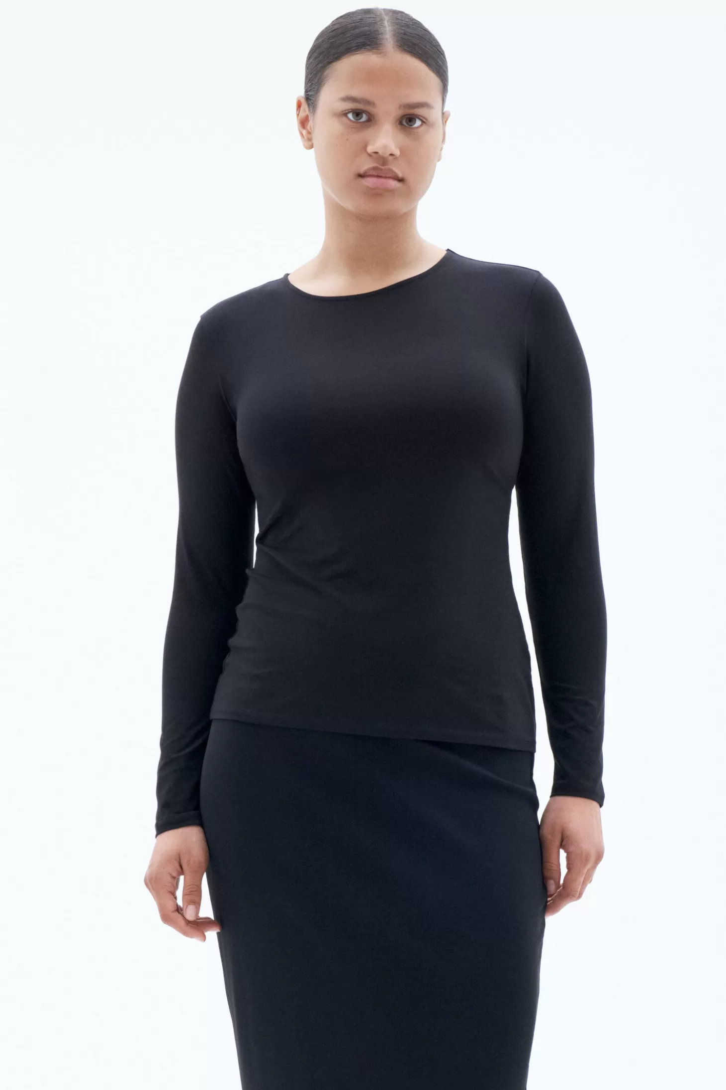 Filippa K Cotton Stretch Long Sleeve-Woman Bestsellers | Tops