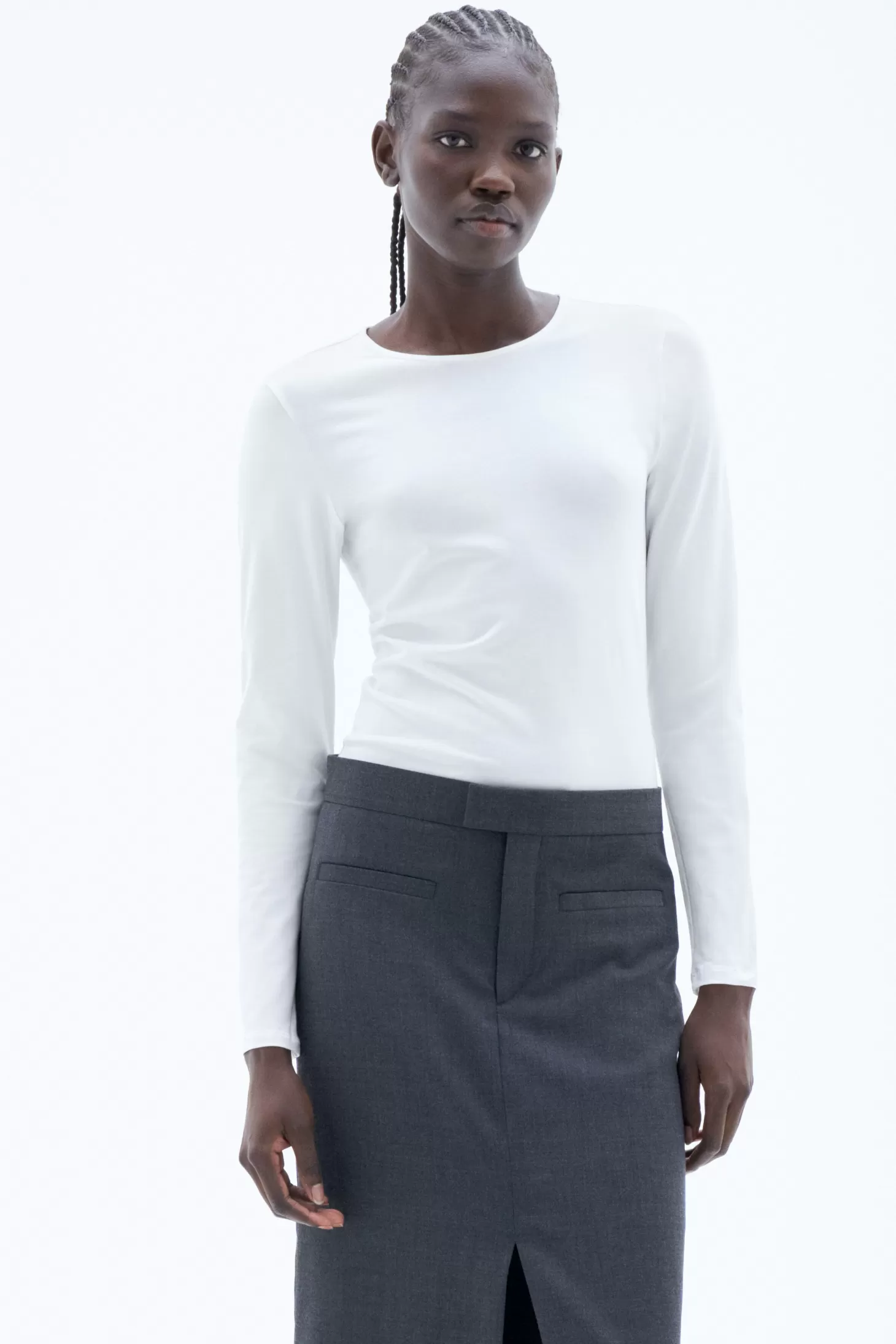 Filippa K Cotton Stretch Long Sleeve-Woman Bestsellers | Tops