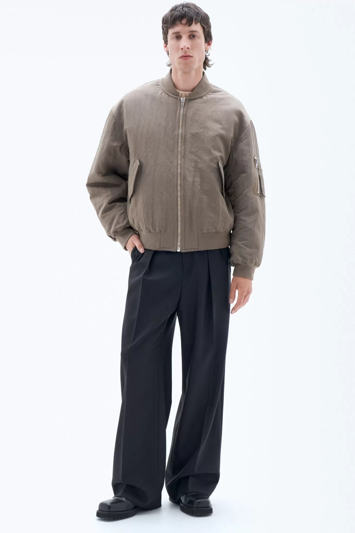 Filippa K Crinkled Bomber Jacket-Man Outerwear