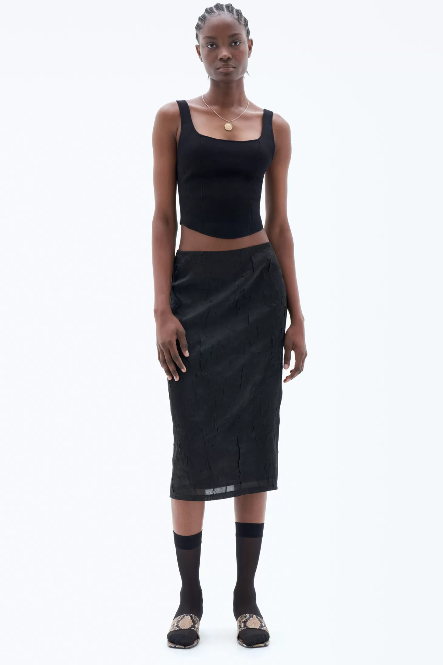 Filippa K Crinkled Pencil Skirt-Woman Skirts & Shorts