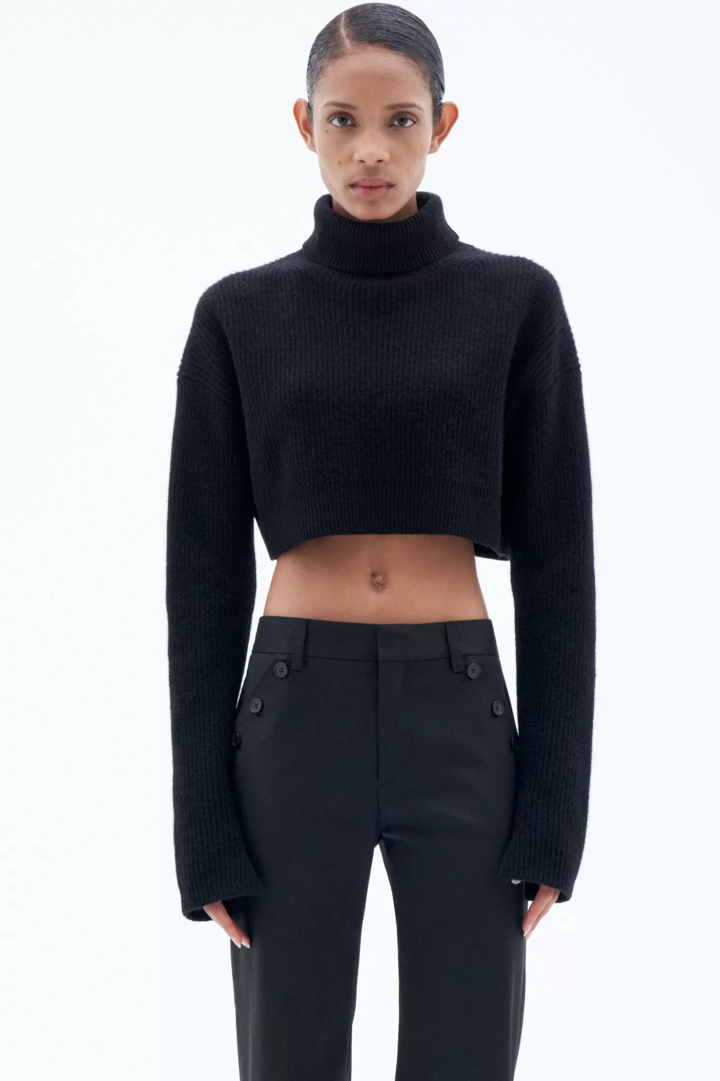 Filippa K Cropped Cashmere Sweater-Woman Knitwear