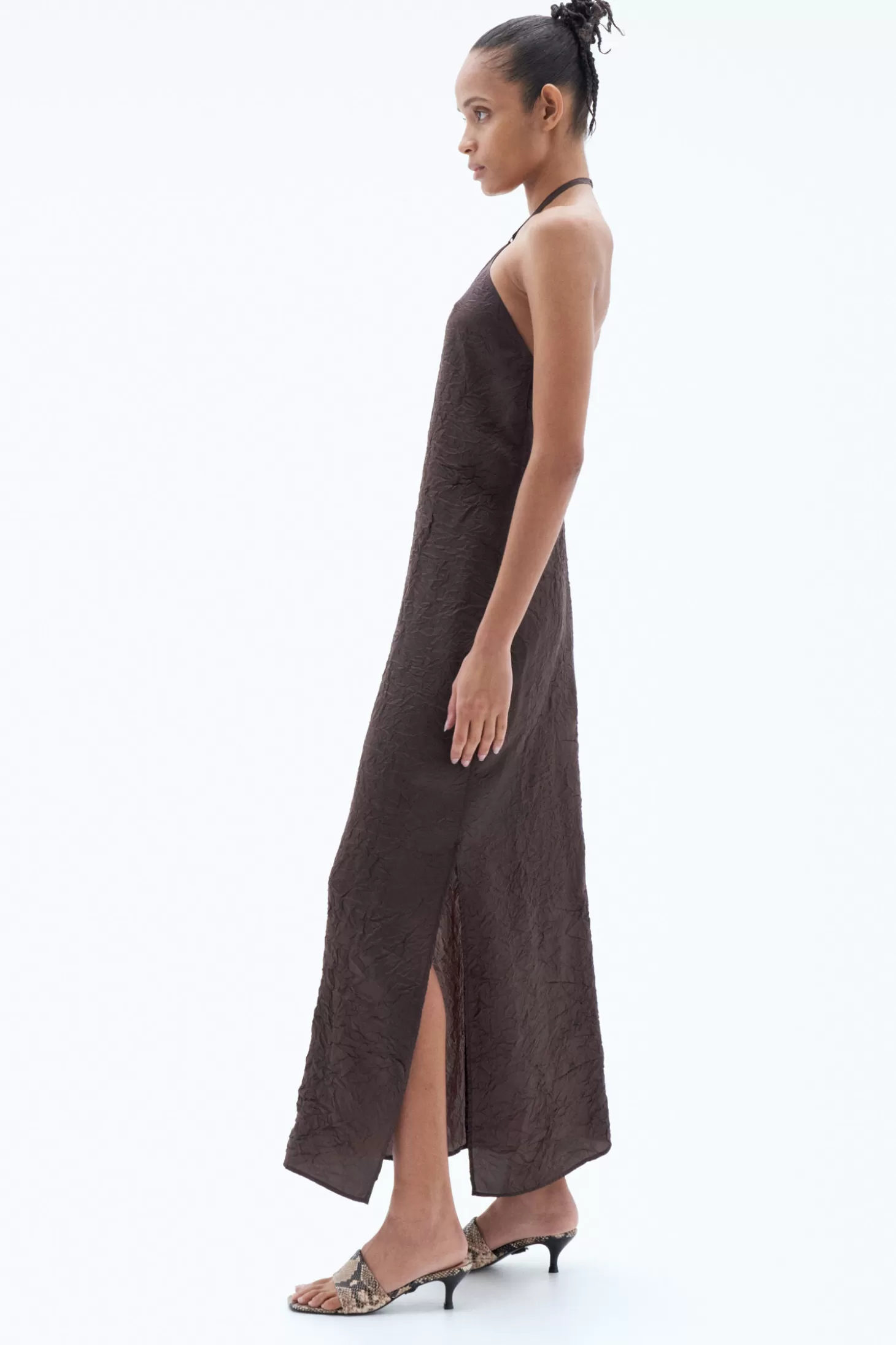 Filippa K Deep Back Crinkle Dress-Woman Dresses