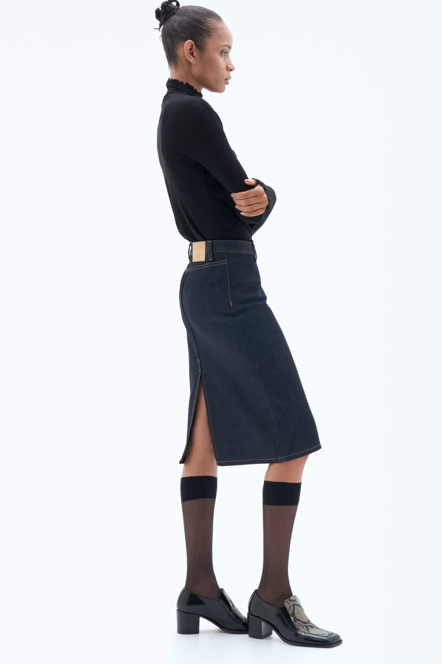 Filippa K Denim Midi Zip Skirt-Woman Skirts & Shorts