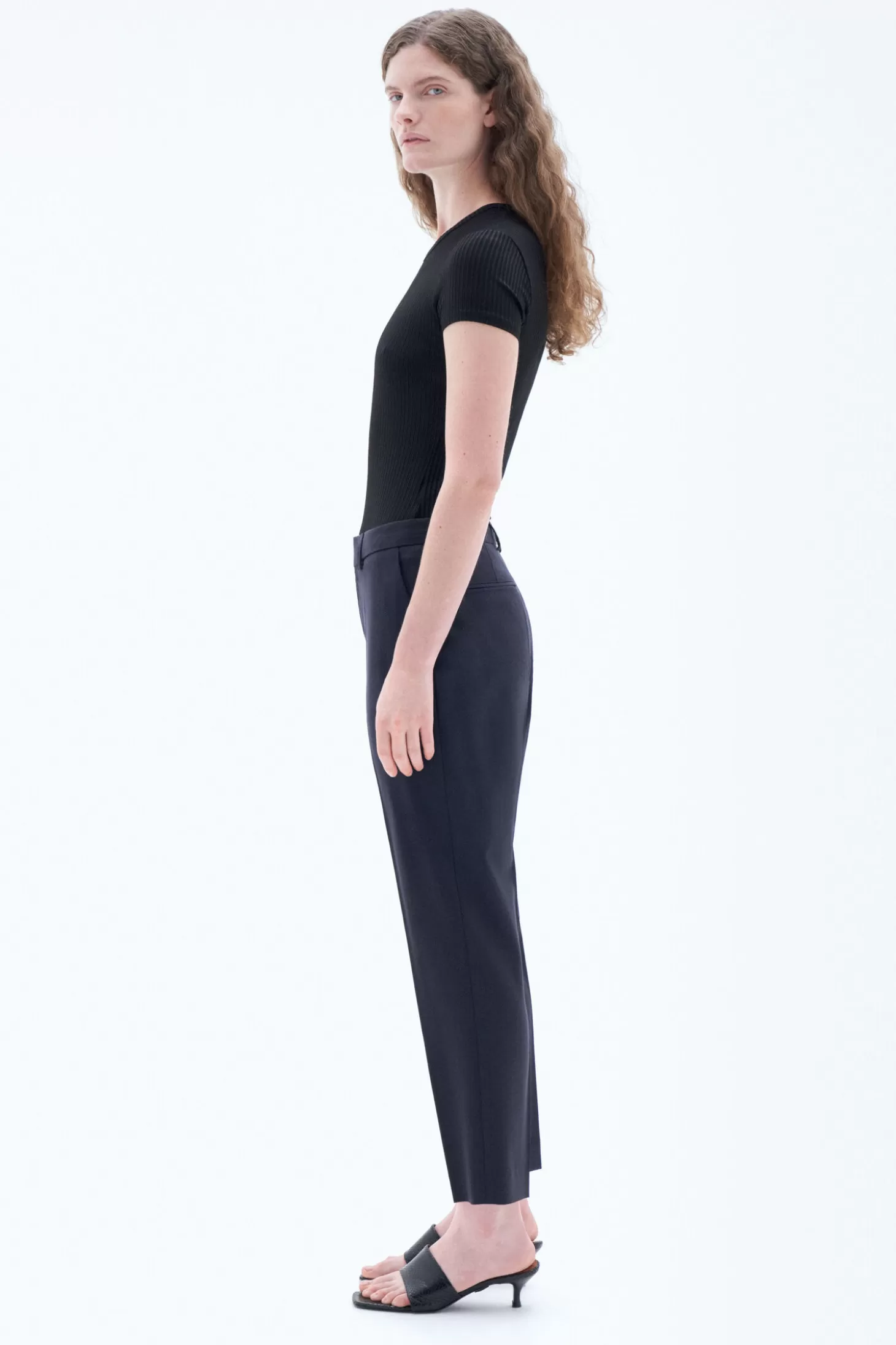 Filippa K Emma Cropped Cool Wool Trousers-Woman Tailoring | Trousers