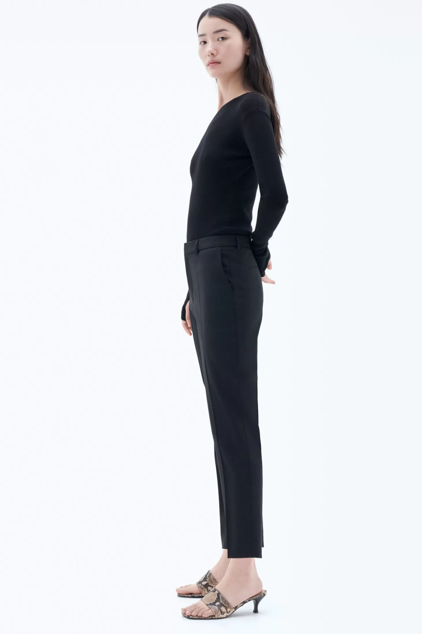 Filippa K Emma Cropped Cool Wool Trousers-Woman Tailoring | Trousers