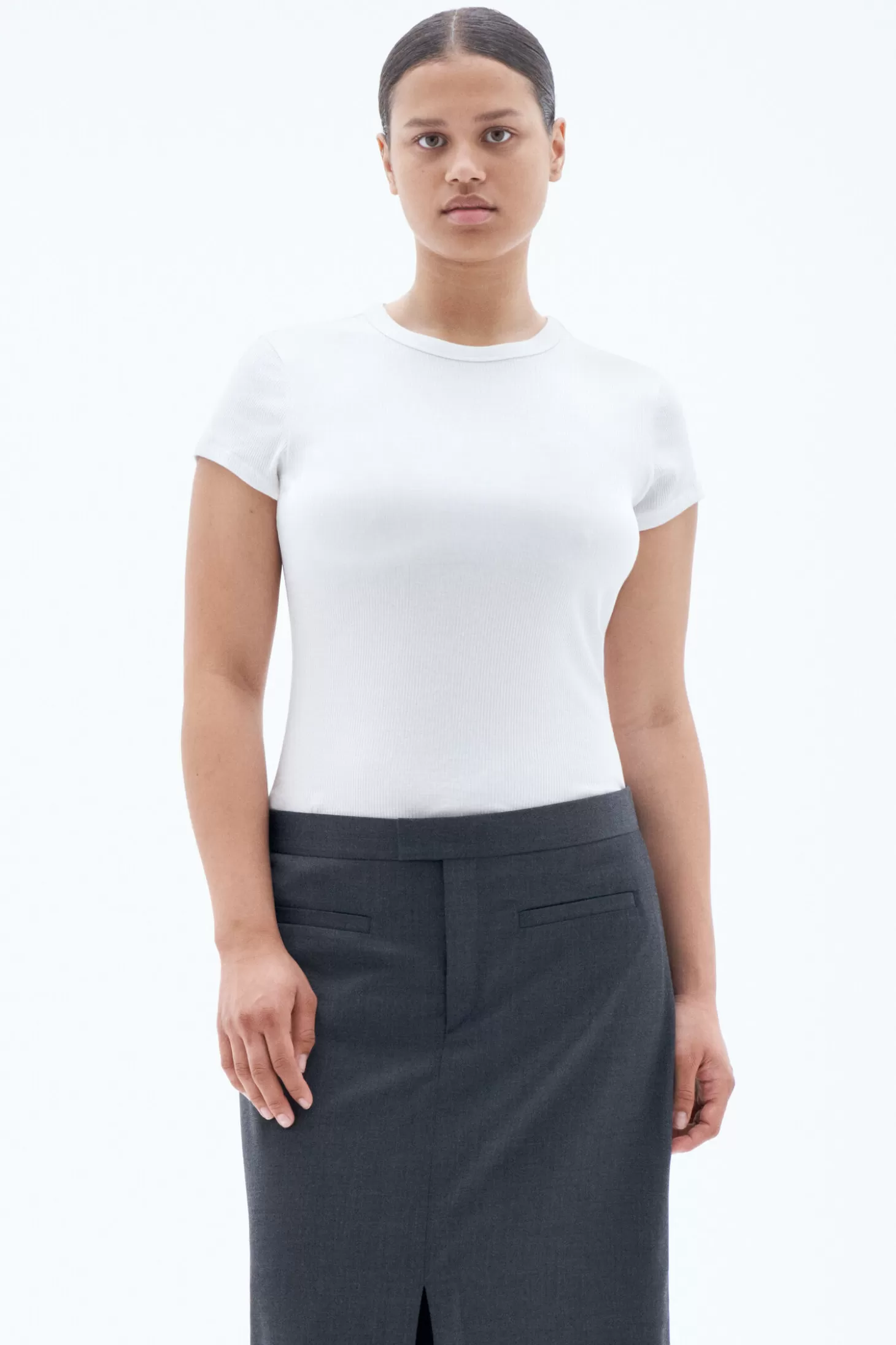 Filippa K Fine Rib Tee-Woman Tops