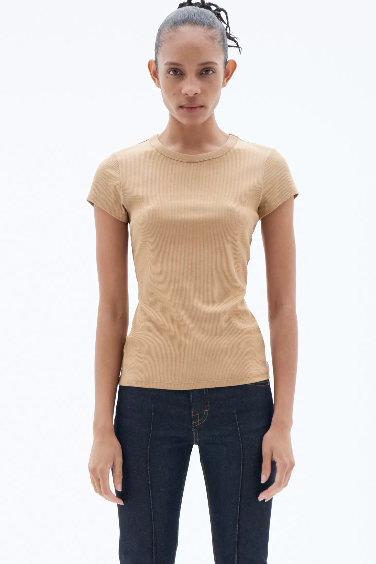 Filippa K Fine Rib Tee-Woman Tops