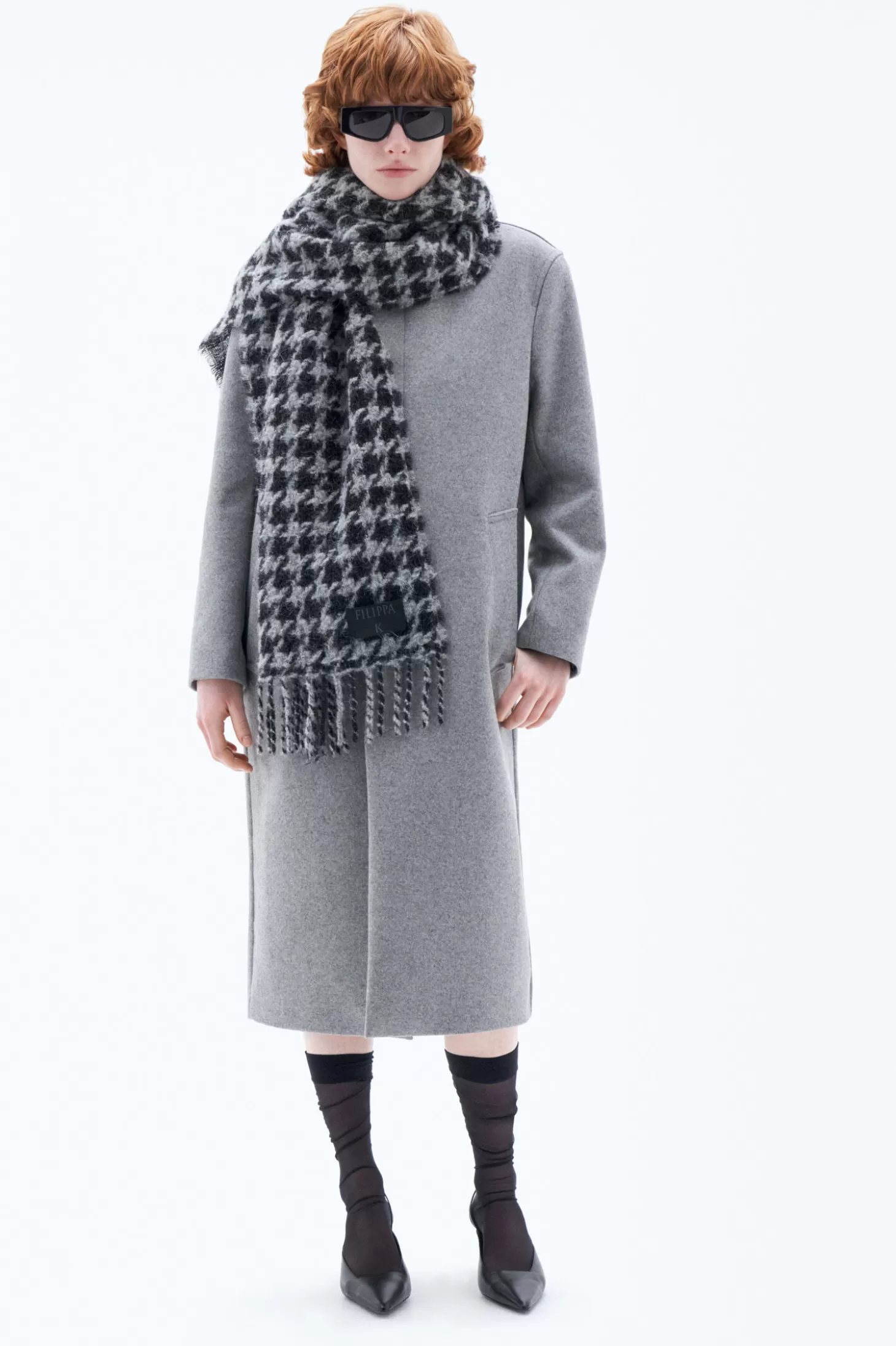 Filippa K Houndstooth Scarf-Man/Woman Hats & Scarves | Hats & Scarves