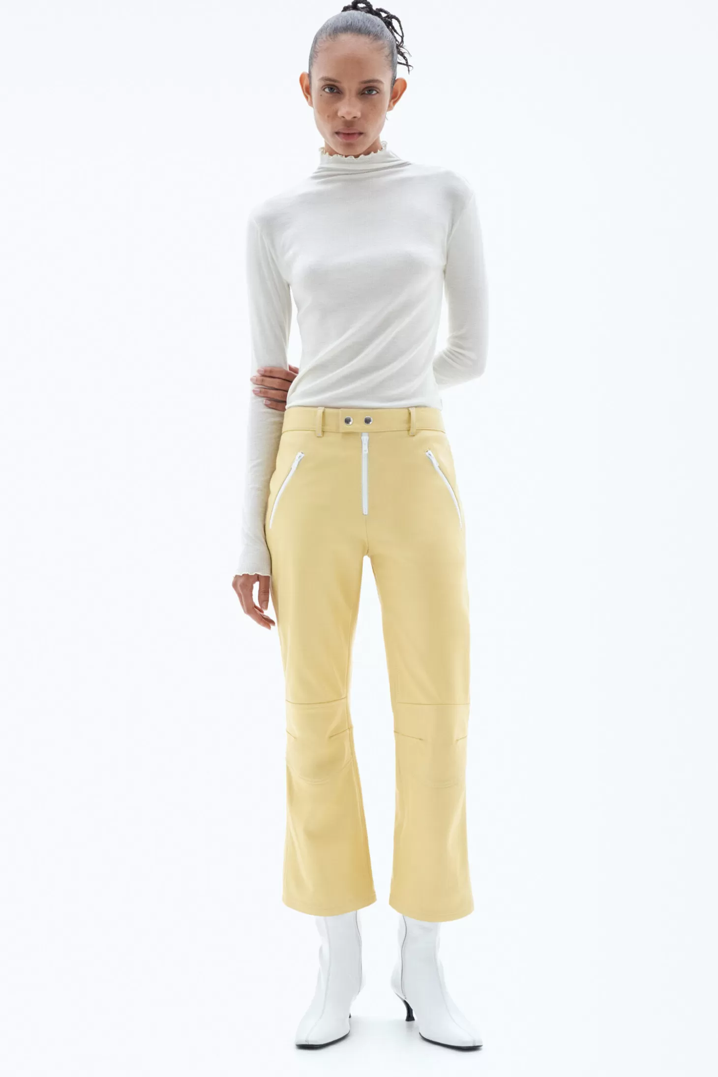 Filippa K Kick Flare Leather Trousers-Woman Trousers