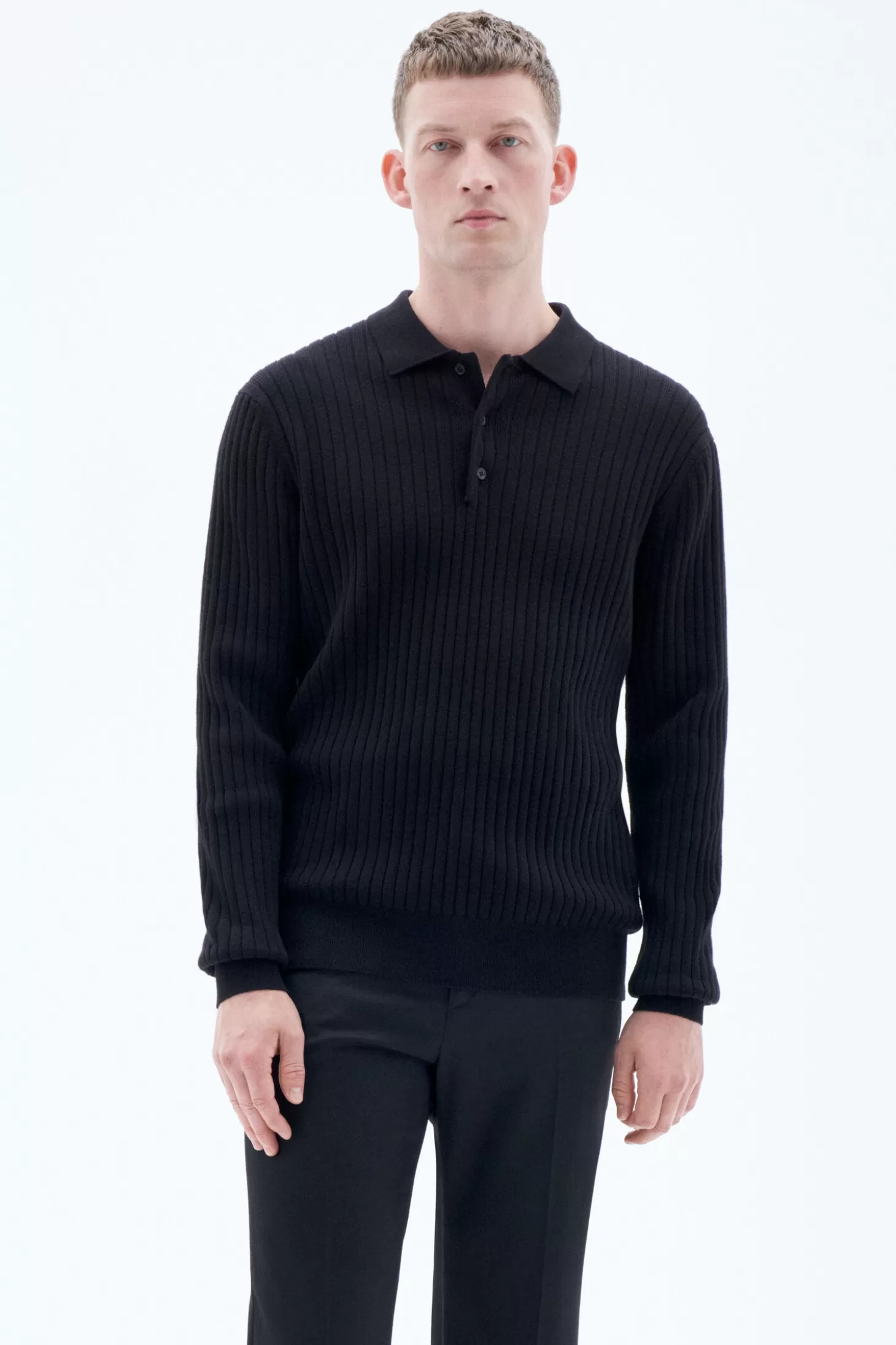 Filippa K Knitted Polo Shirt-Man Knitwear