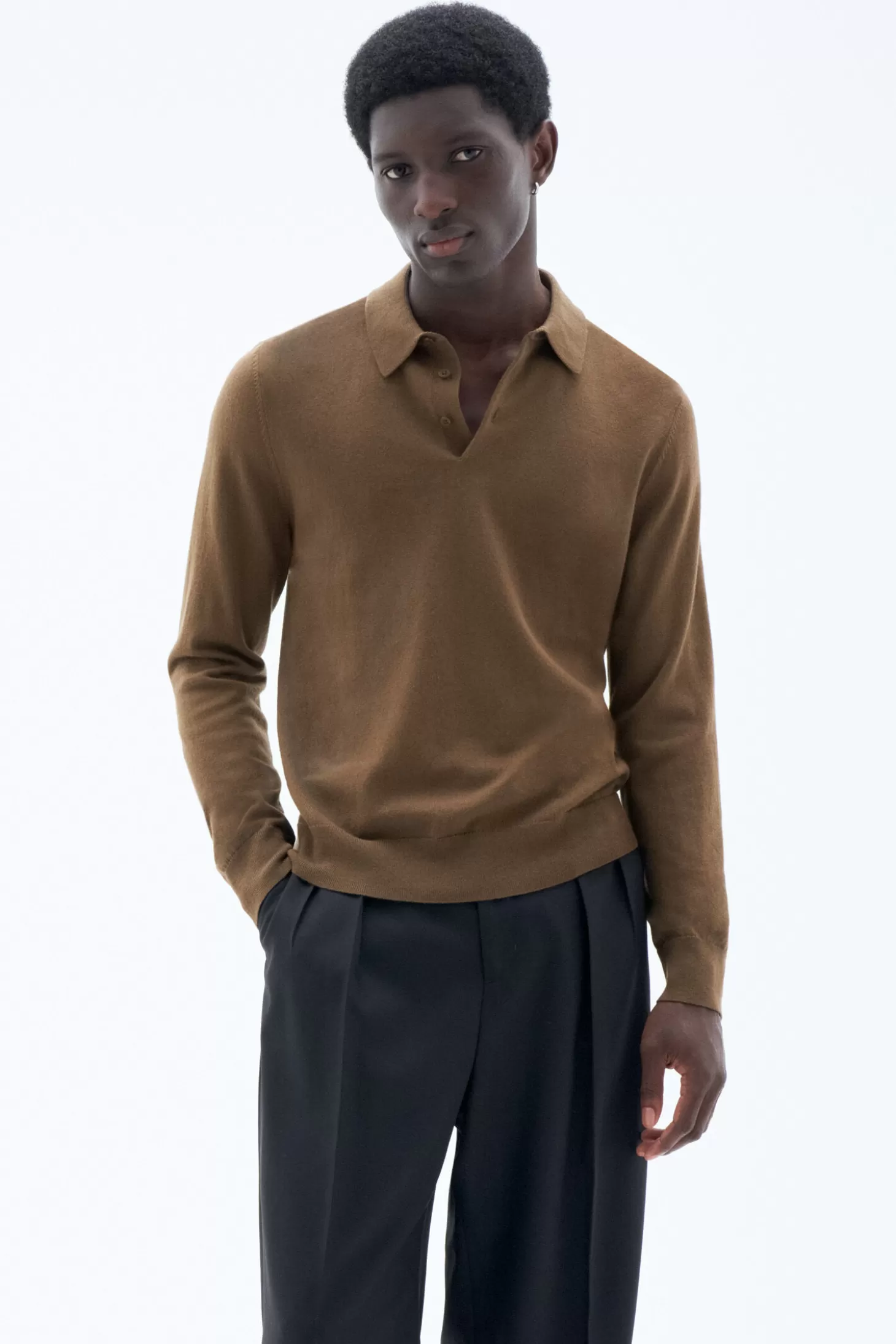 Filippa K Knitted Polo Shirt-Man Knitwear