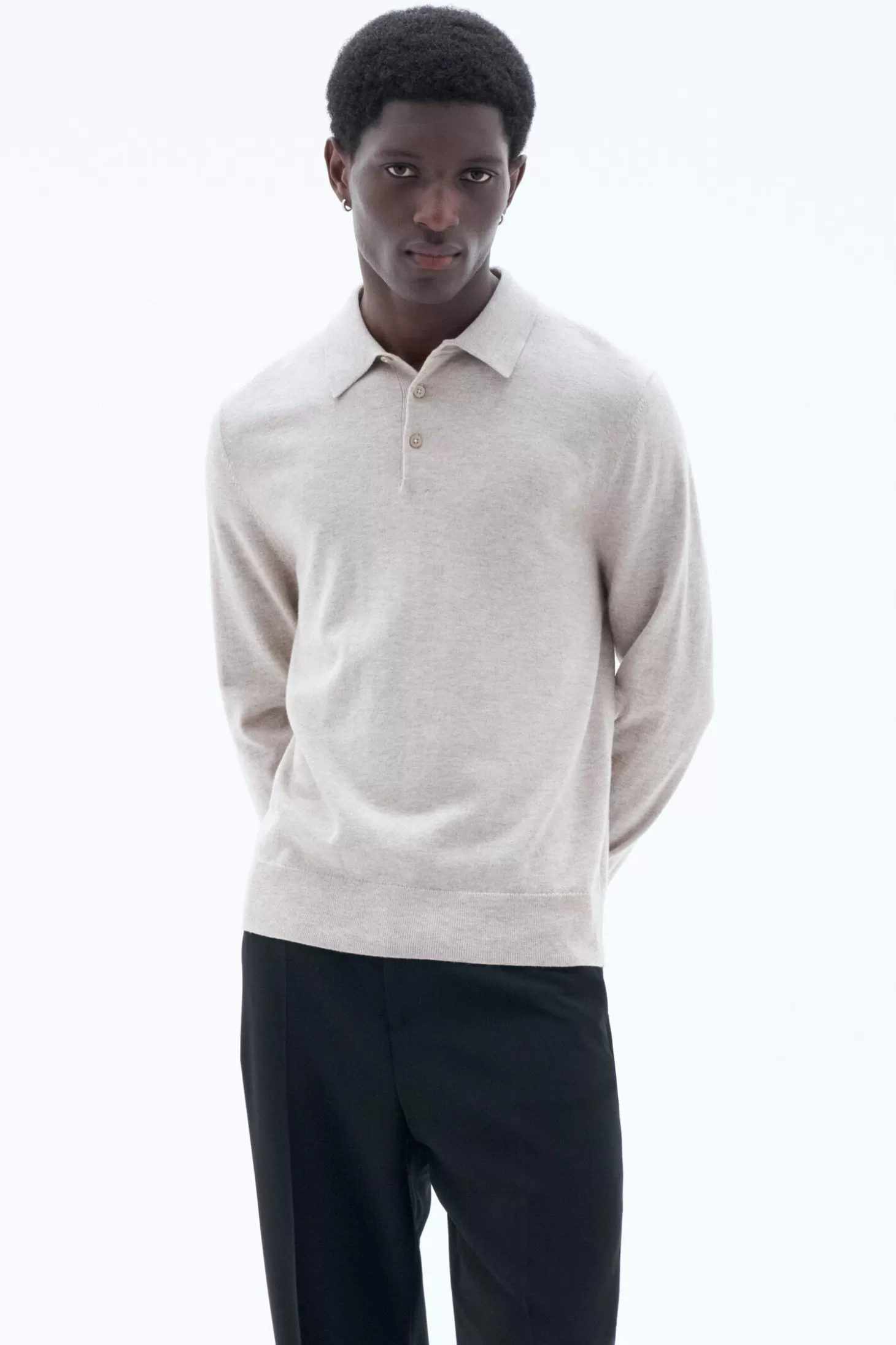 Filippa K Knitted Polo Shirt-Man Knitwear