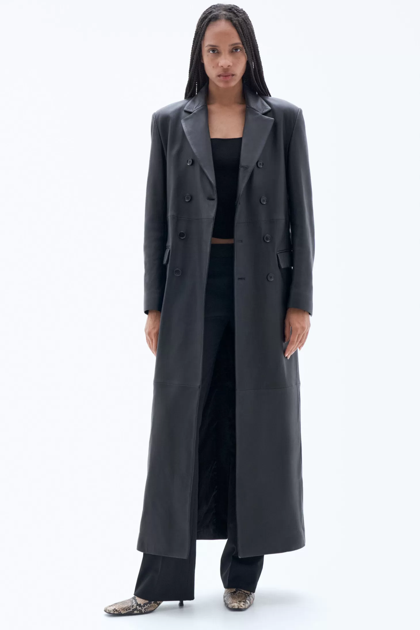 Filippa K Leather Coat-Woman Outerwear