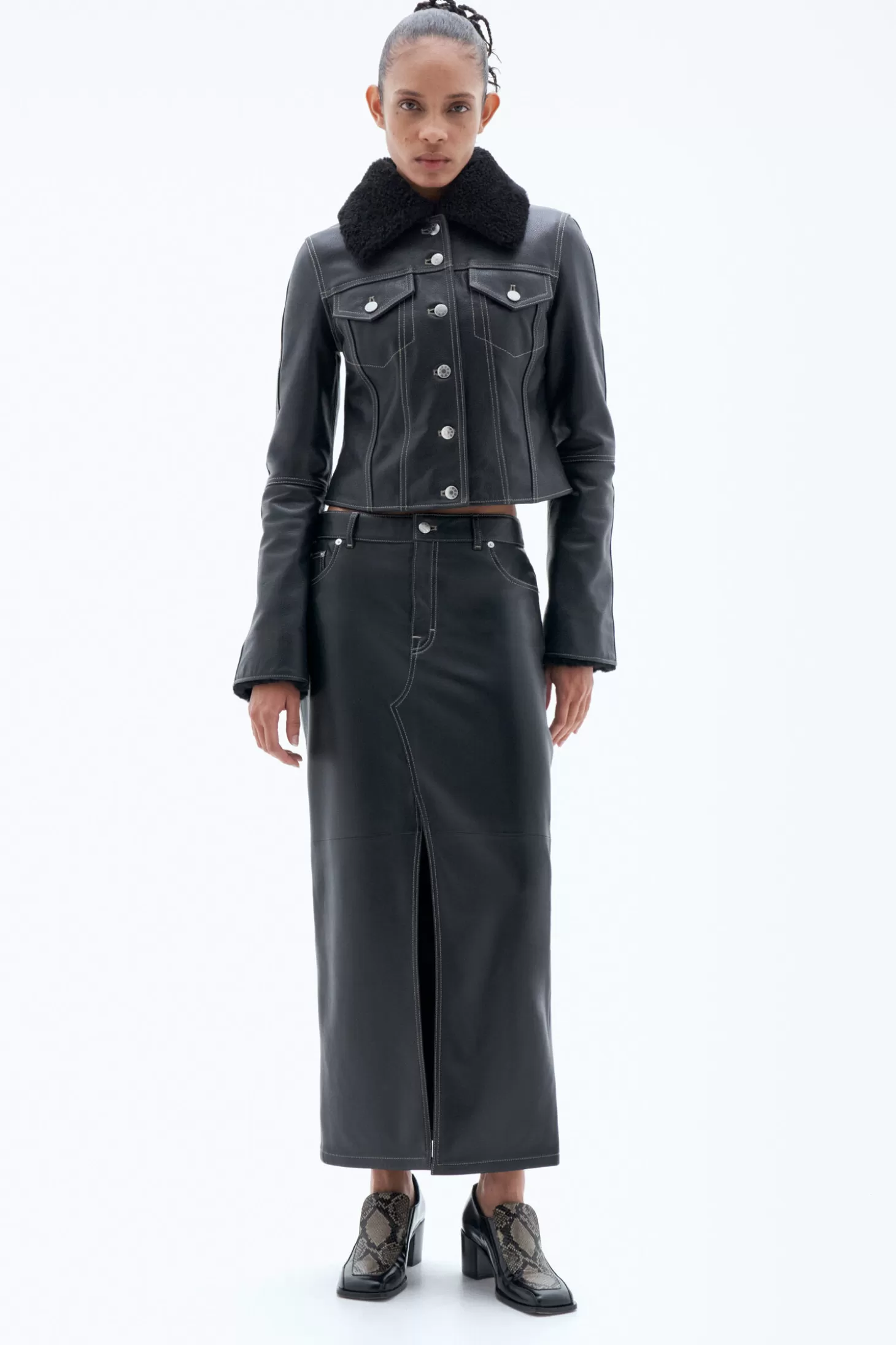 Filippa K Leather Jacket-Woman Outerwear