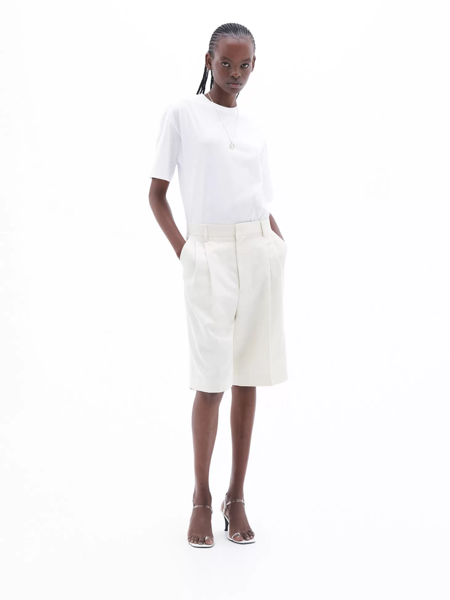 Filippa K Relaxed Pinstripe Shorts-Woman Skirts & Shorts | Trousers