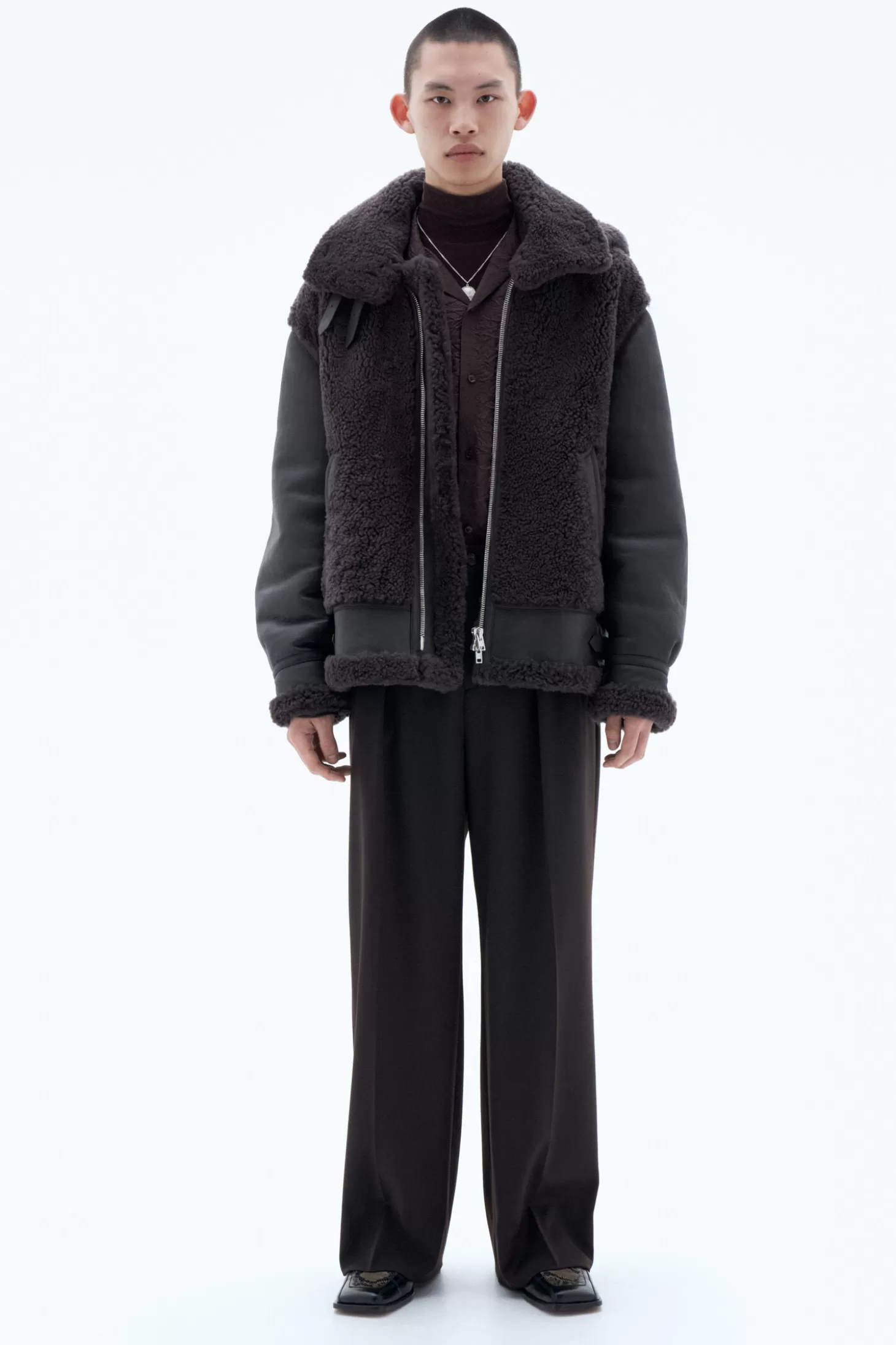 Filippa K Shearling Aviator Jacket-Man/Woman Outerwear | Outerwear