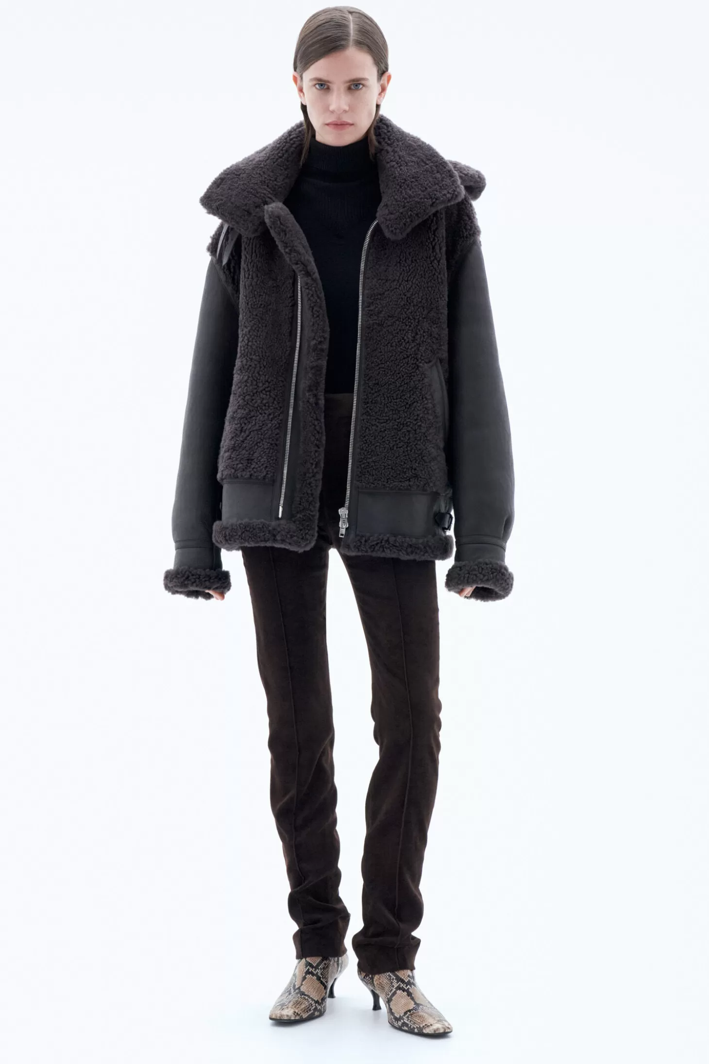 Filippa K Shearling Aviator Jacket-Man/Woman Outerwear | Outerwear