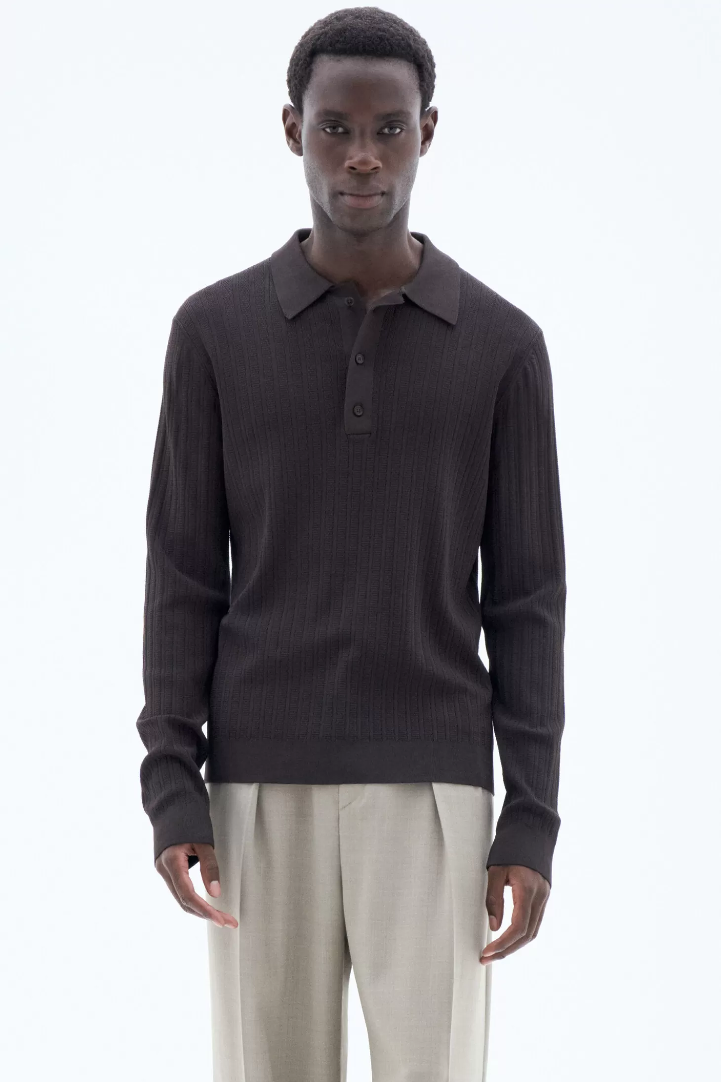 Filippa K Shiny Polo Sweater-Man Knitwear