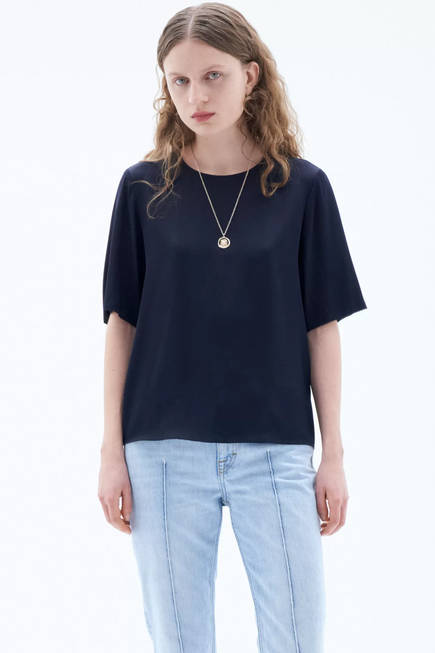 Filippa K Silk Tee-Woman Shirts & Blouses