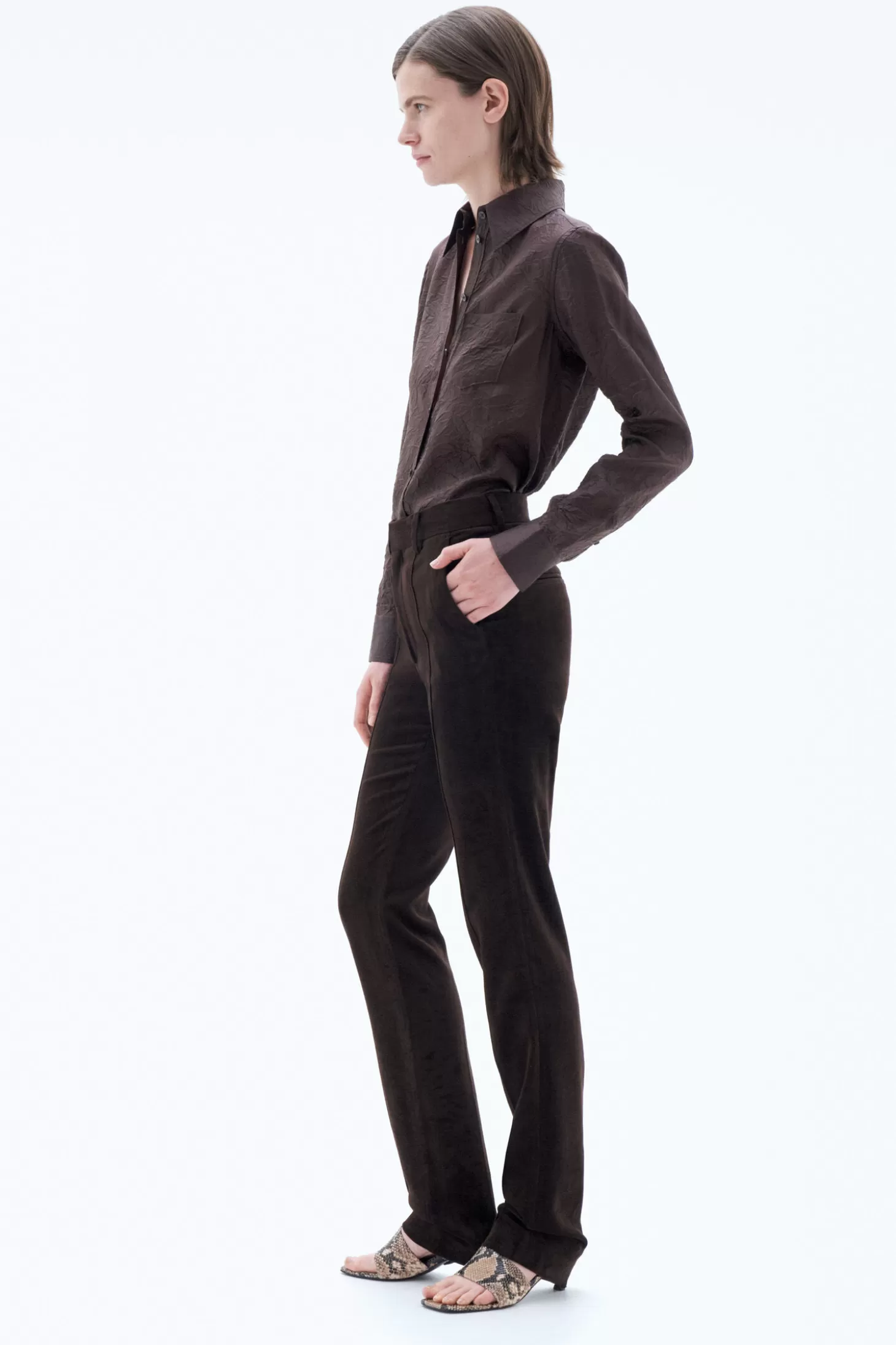 Filippa K Slim Moleskin Trousers-Woman Tailoring | Trousers