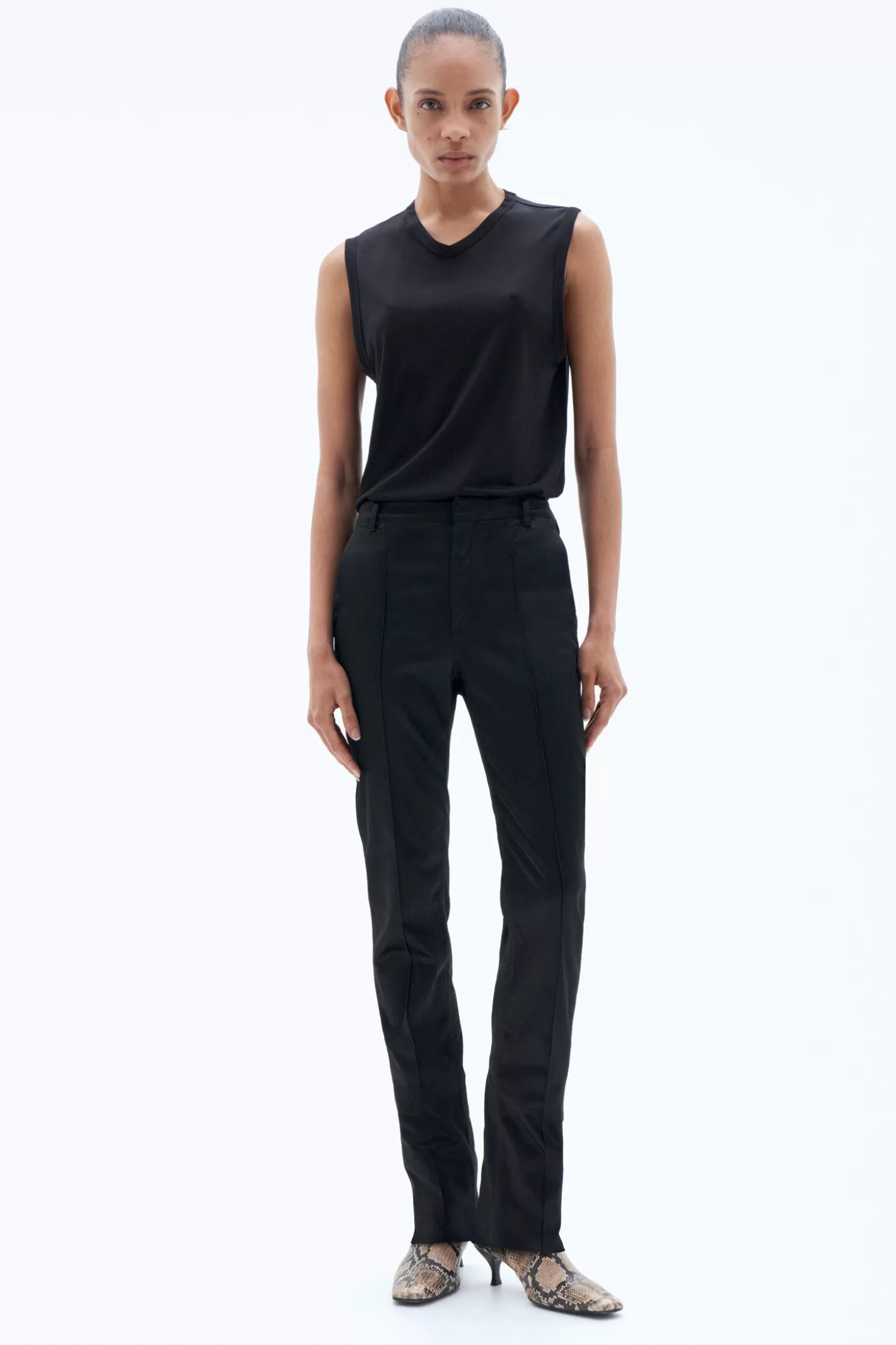 Filippa K Slim Satin Trousers-Woman Tailoring | Trousers