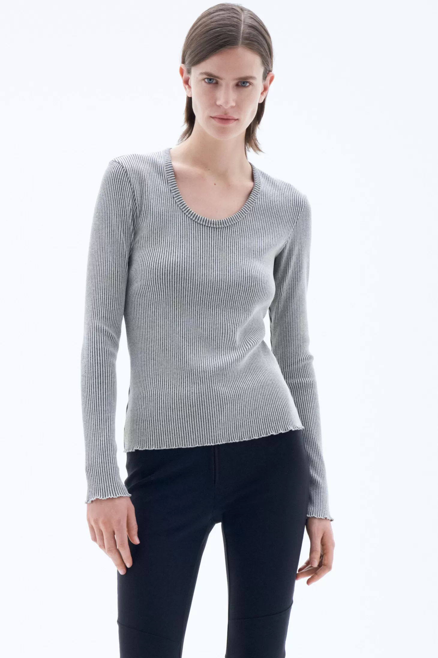 Filippa K Two Tone Rib Top-Woman Tops