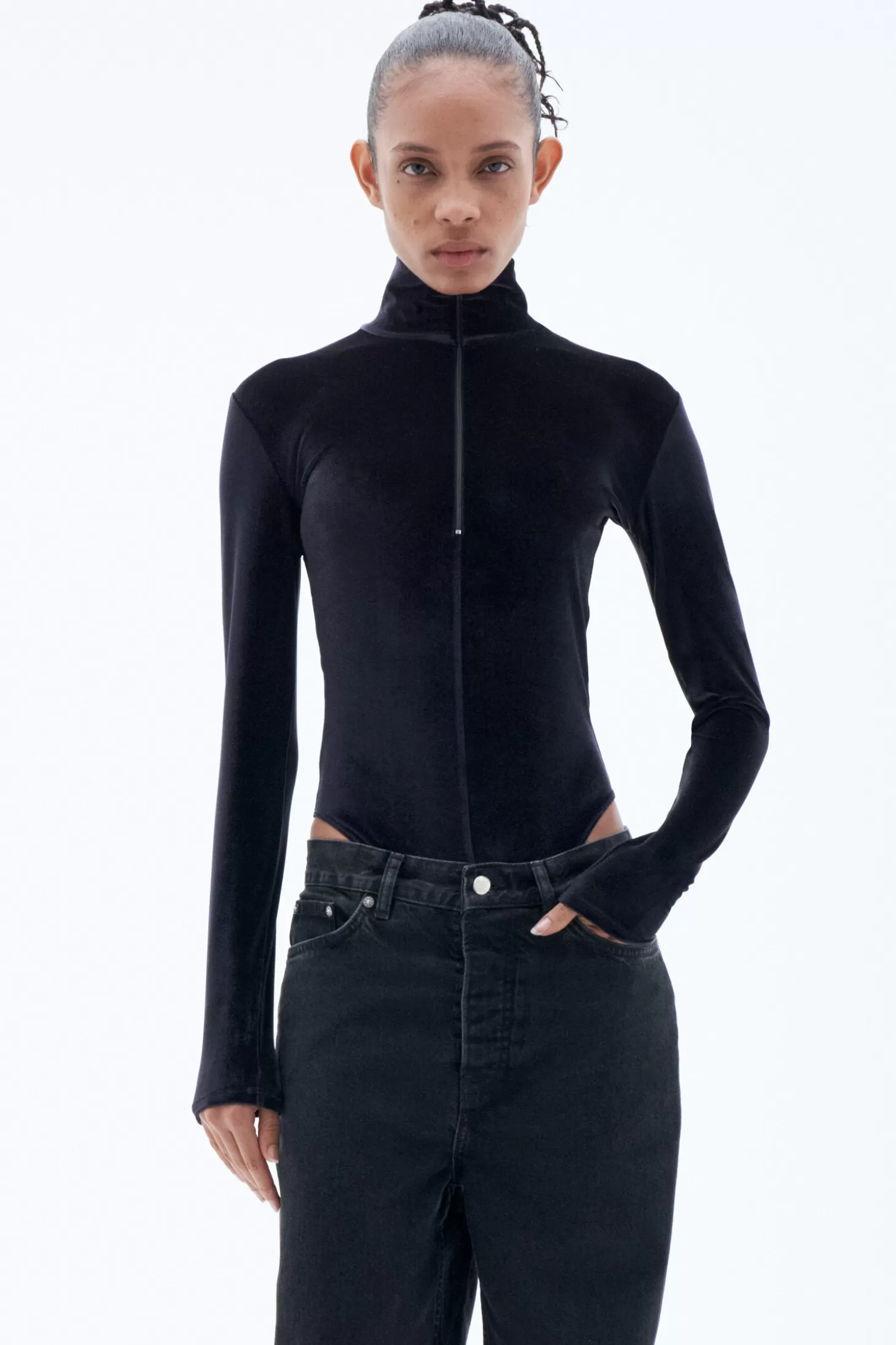 Filippa K Velvet Zip Body-Woman Tops