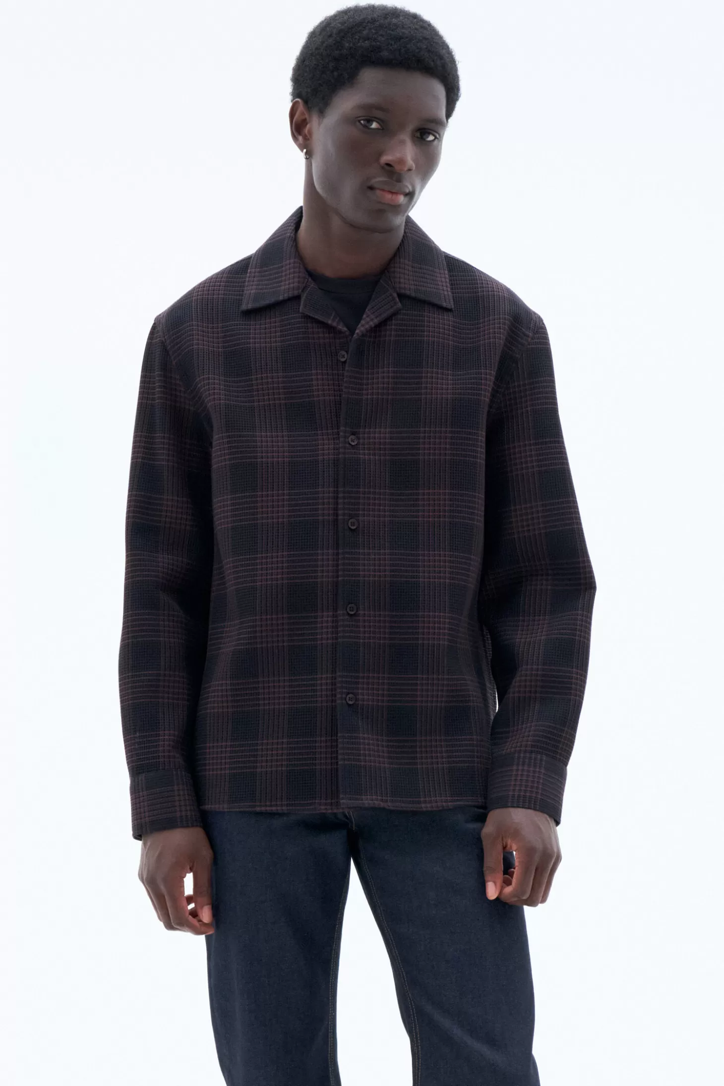 Filippa K Waffle Check Resort Shirt-Man Shirts