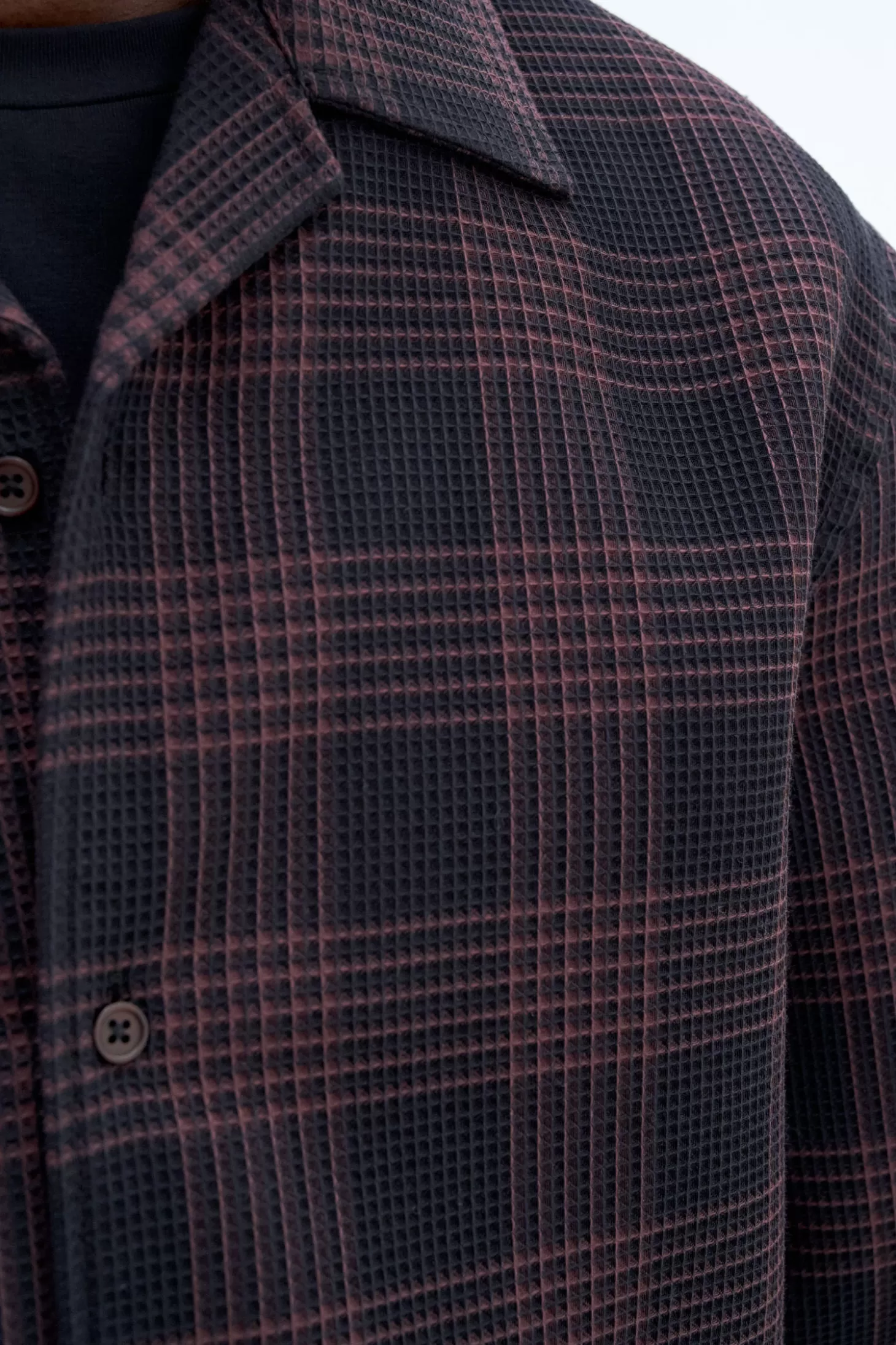 Filippa K Waffle Check Resort Shirt-Man Shirts