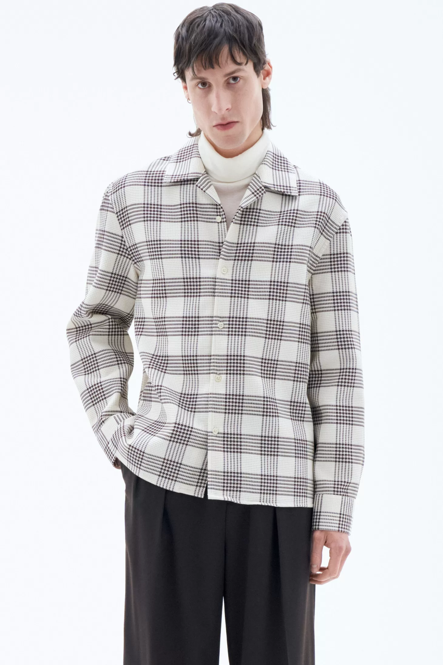 Filippa K Waffle Check Resort Shirt-Man Shirts