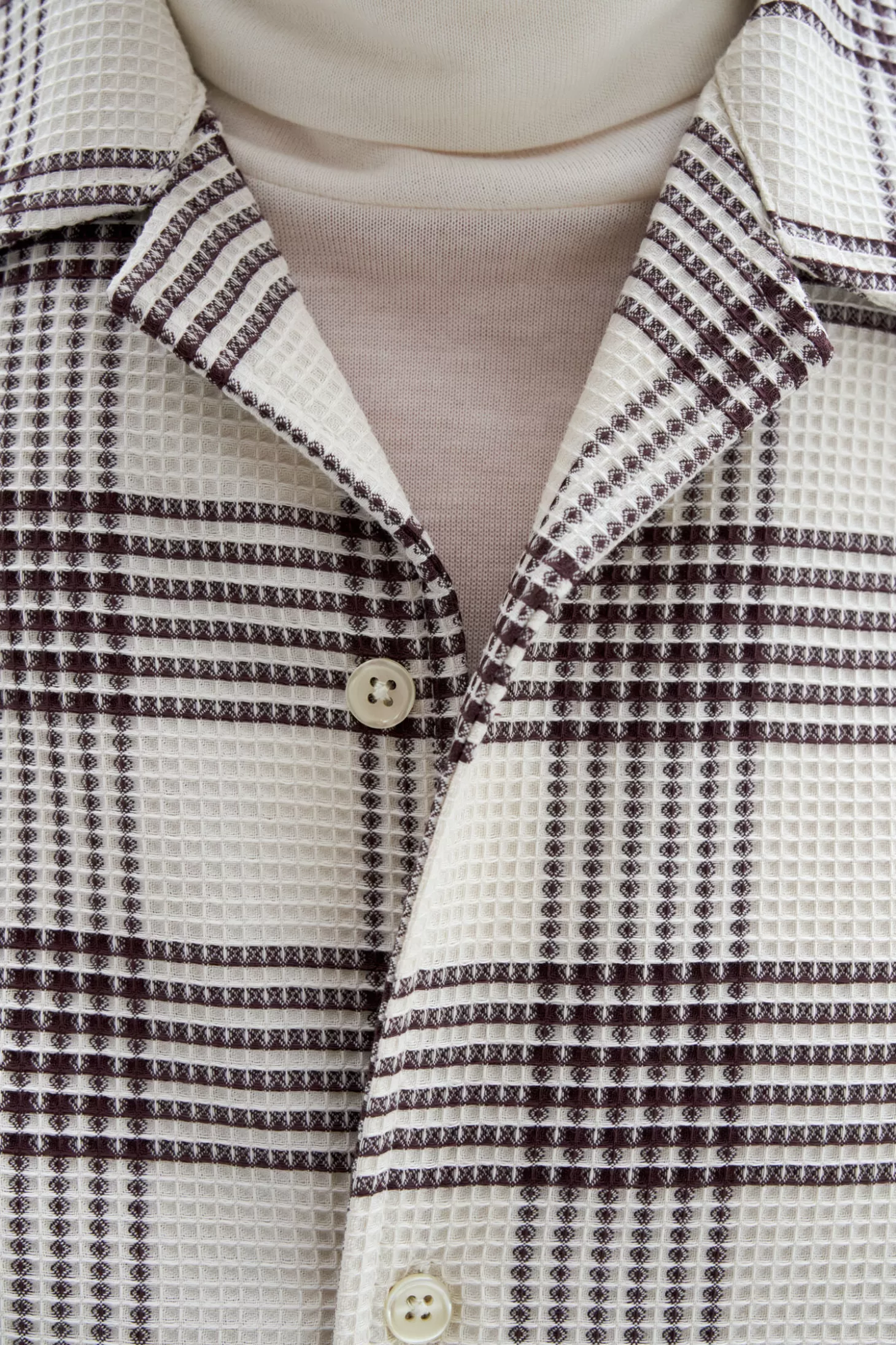 Filippa K Waffle Check Resort Shirt-Man Shirts