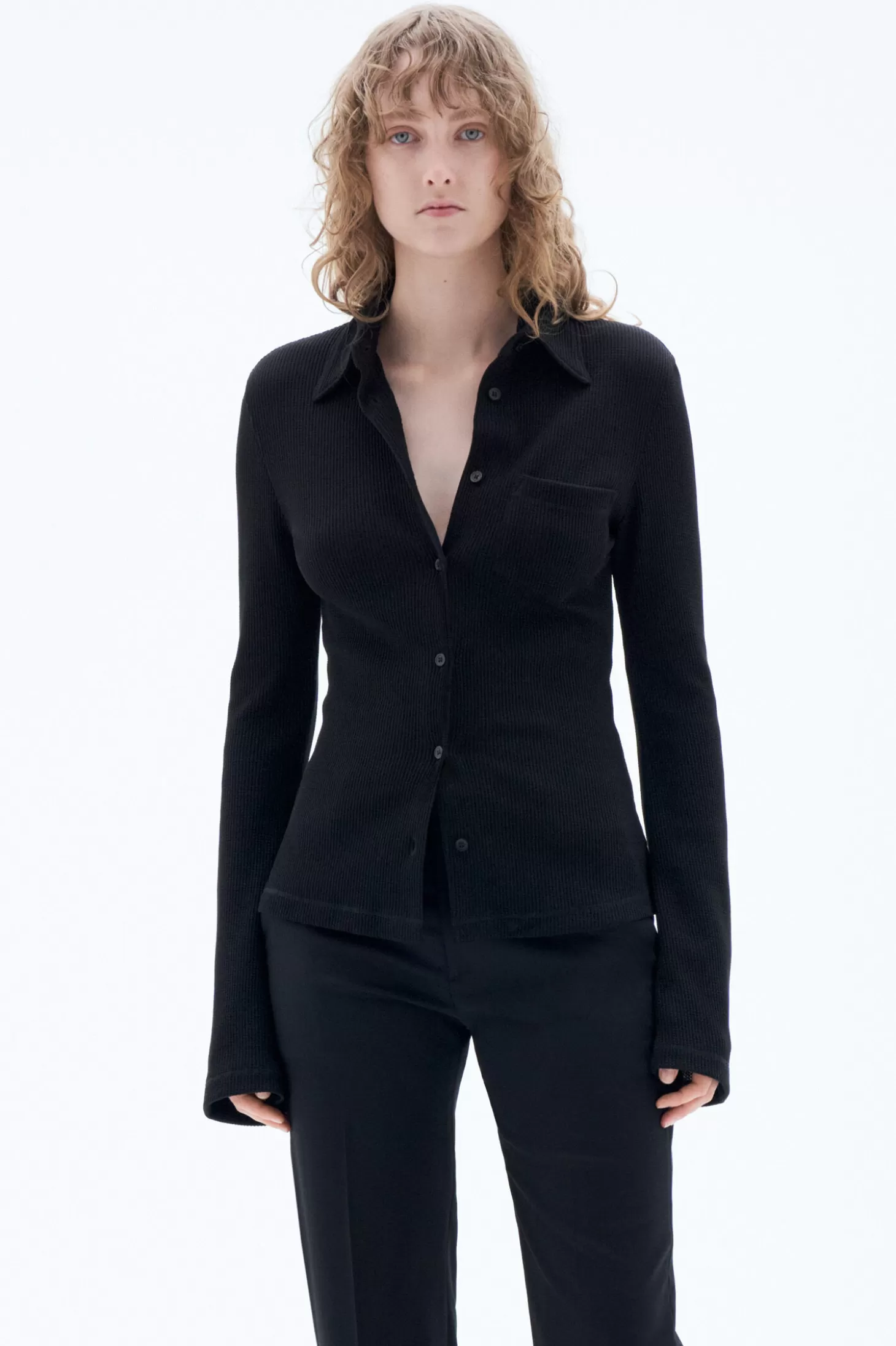 Filippa K Waffle Jersey Shirt-Woman Tops