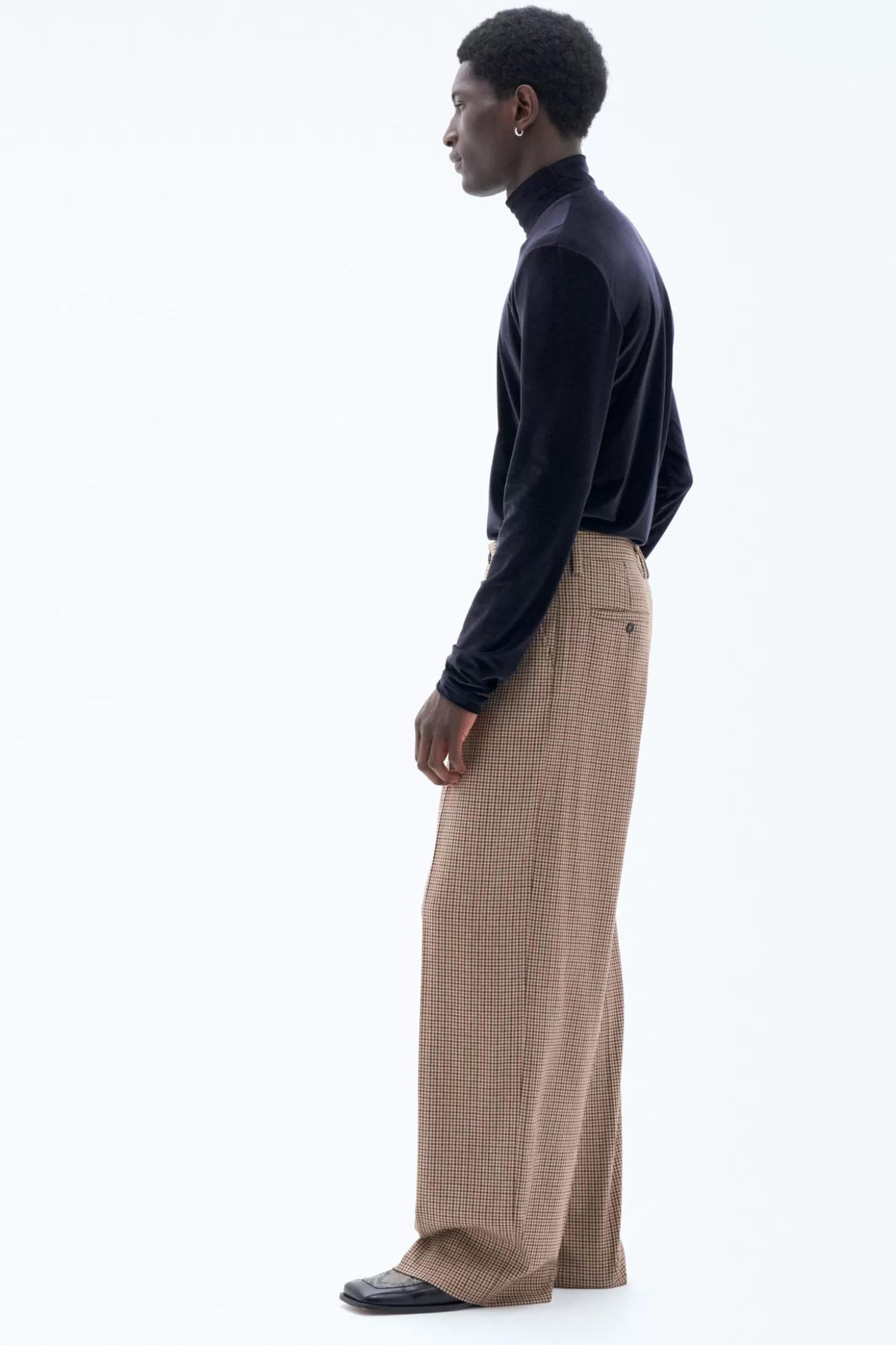 Filippa K Wide Check Trousers-Man Tailoring | Trousers