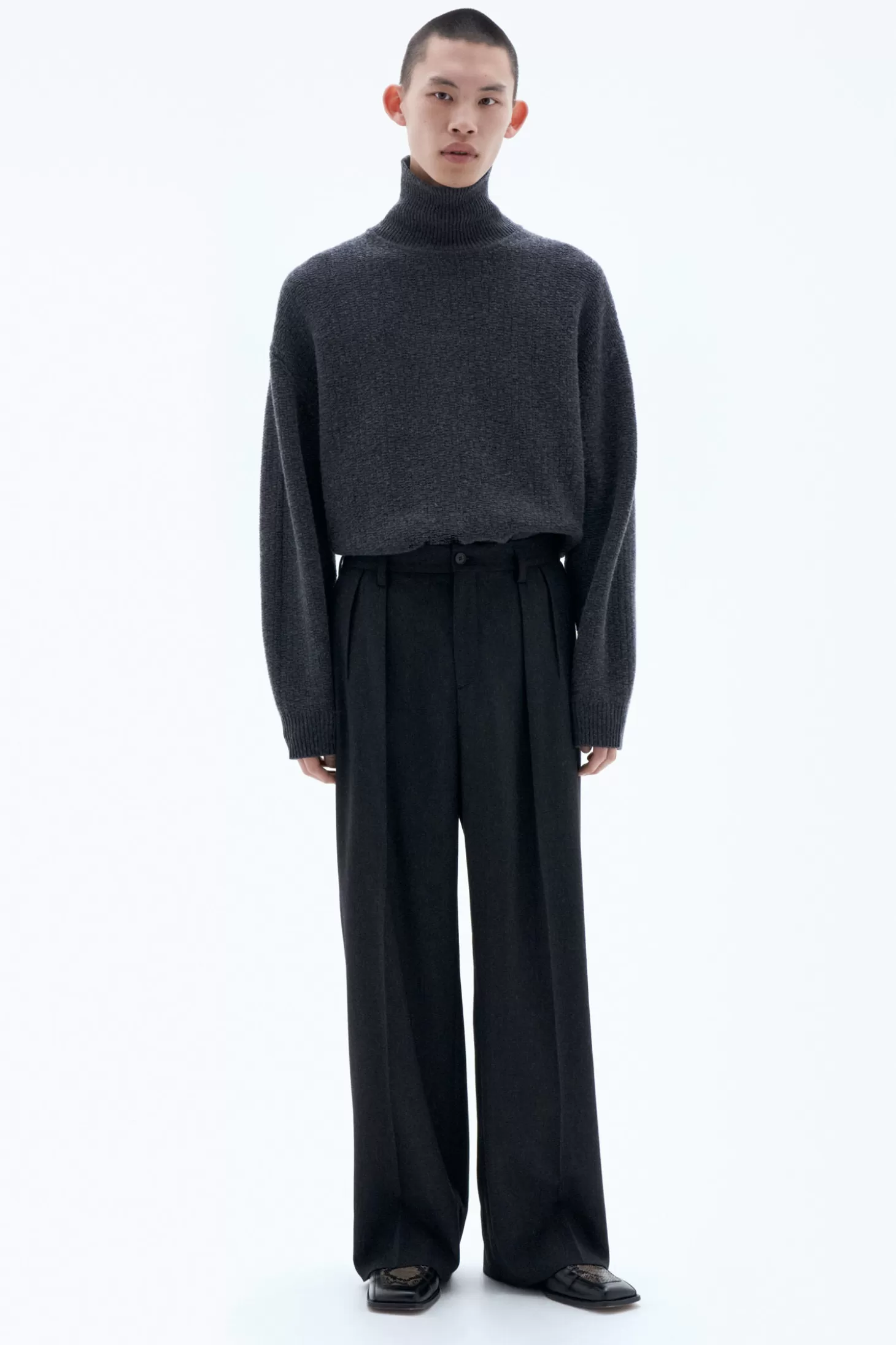 Filippa K Wide Flannel Trousers-Man Trousers