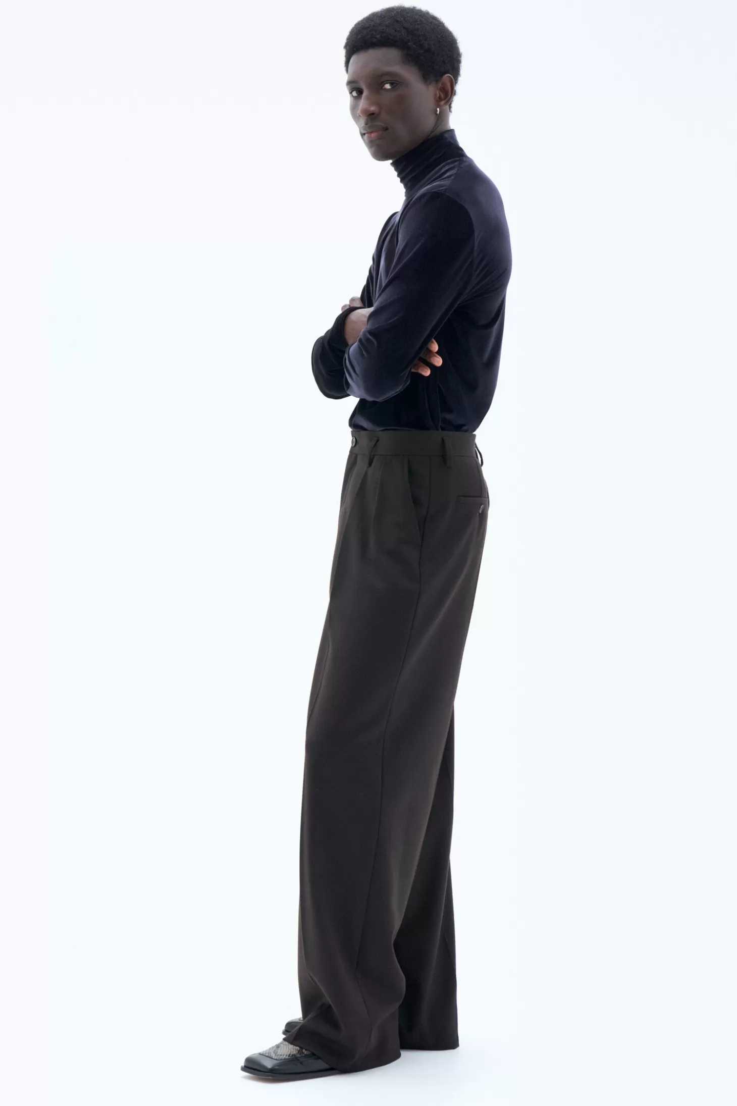 Filippa K Wide Wool Trousers-Man Tailoring | Trousers