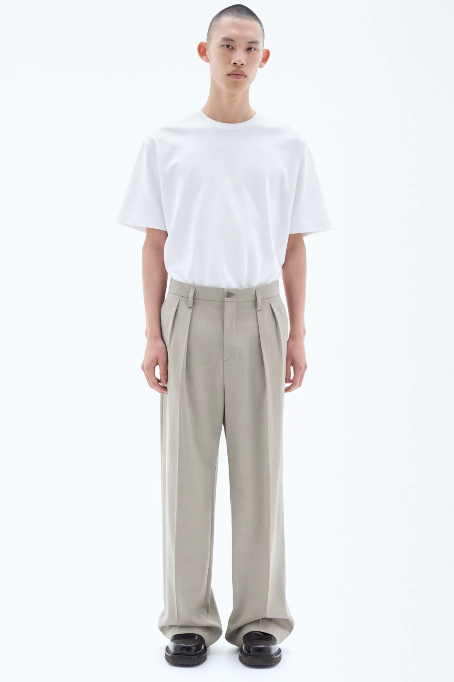 Filippa K Wide Wool Trousers-Man Tailoring | Trousers