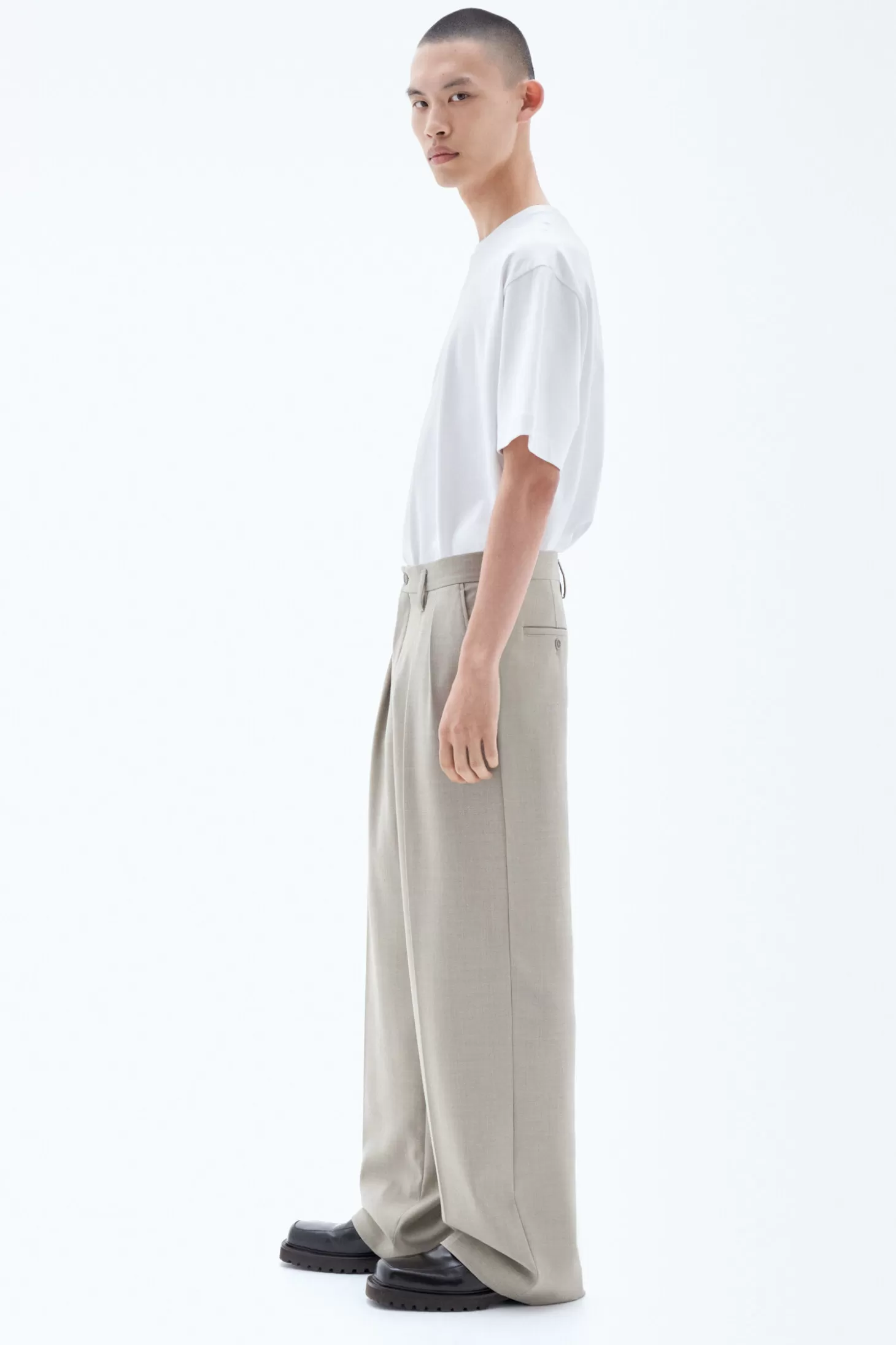 Filippa K Wide Wool Trousers-Man Tailoring | Trousers